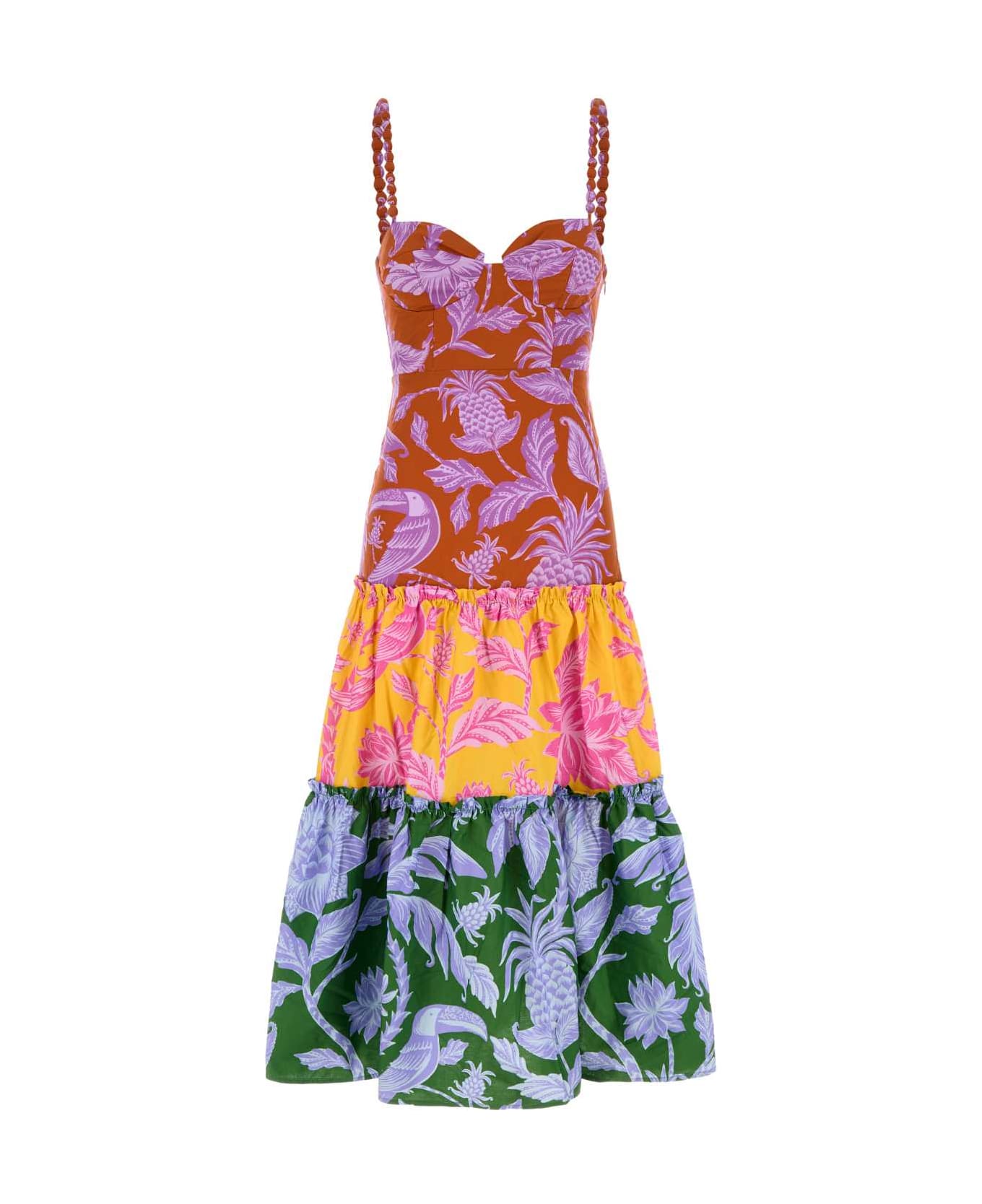 Farm Rio Printed Poplin Dress - TROPICALSWINGMIX