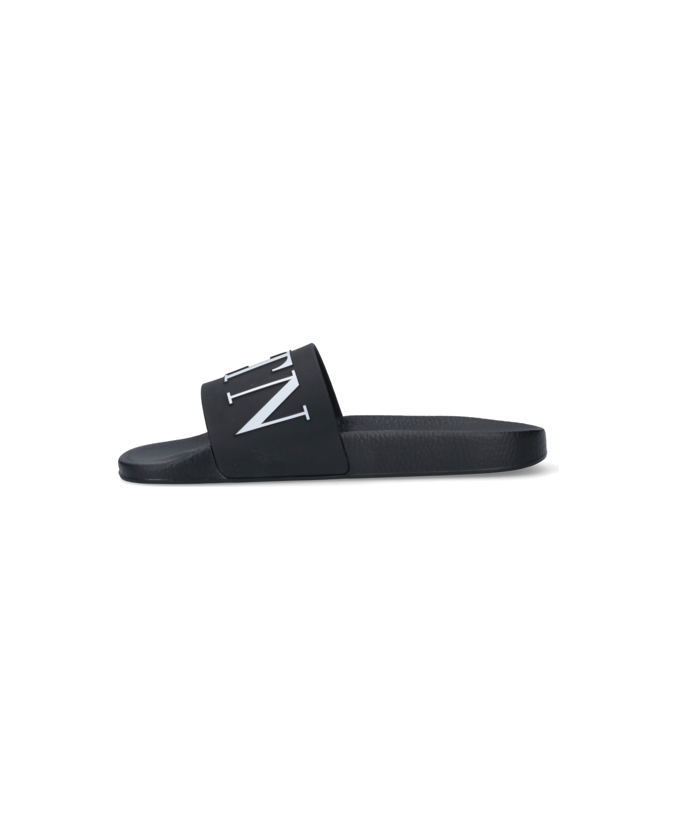 Valentino Garavani "vltn" Slide Sandals - Black  