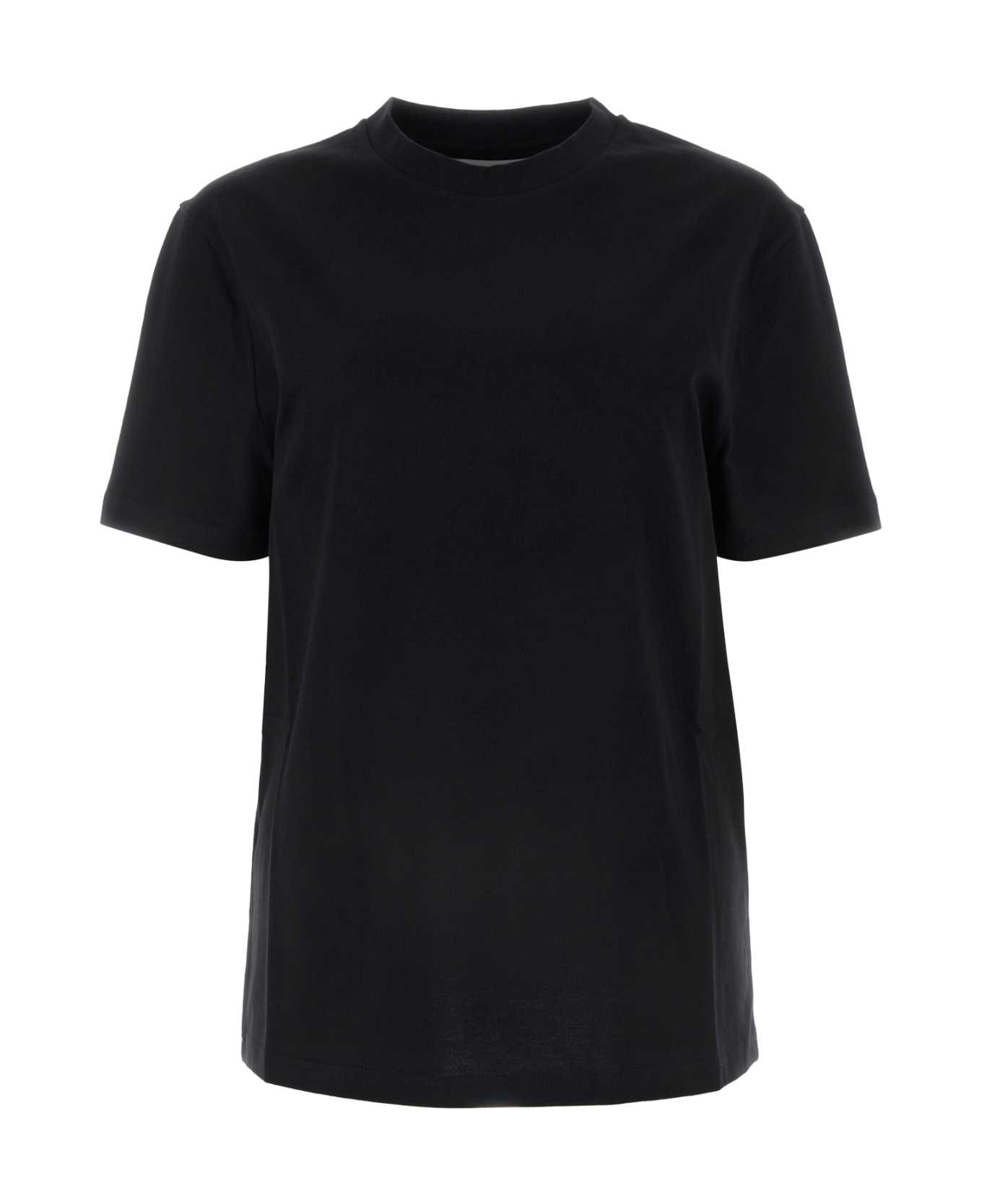 Jil Sander Black Cotton T-shirt - BLACK