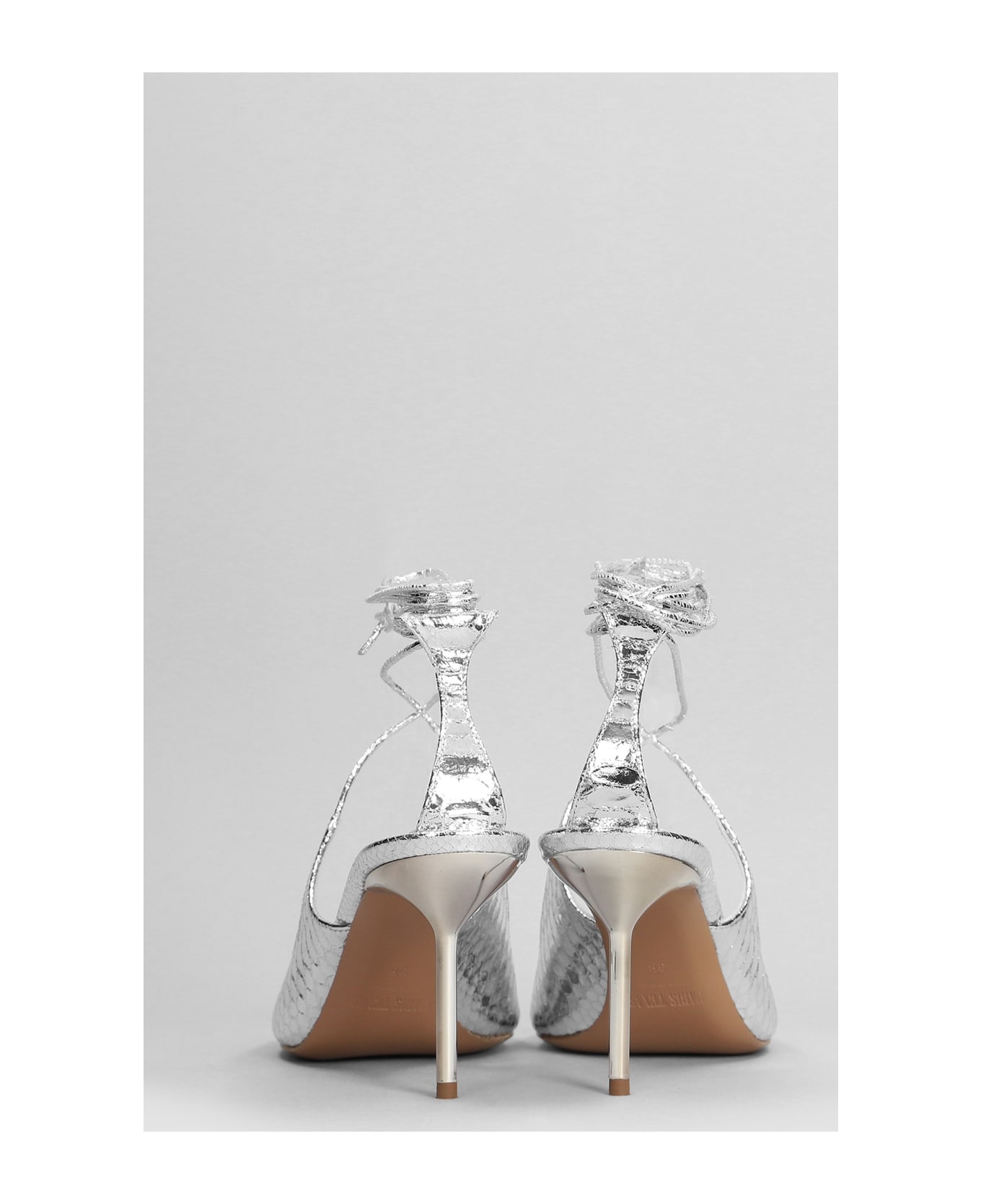 Paris Texas Loulou Sandals In Silver Leather - silver