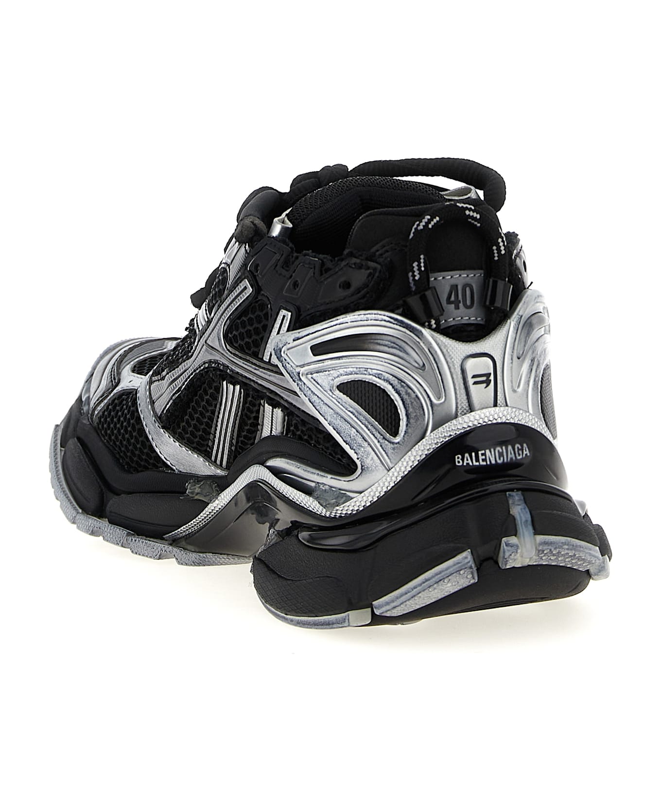 Balenciaga 
runner
 Sneakers - White Black Silver