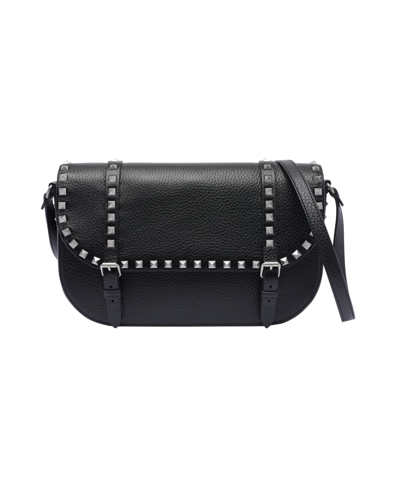 Valentino Garavani Large Rockstud Messenger Bag - Black
