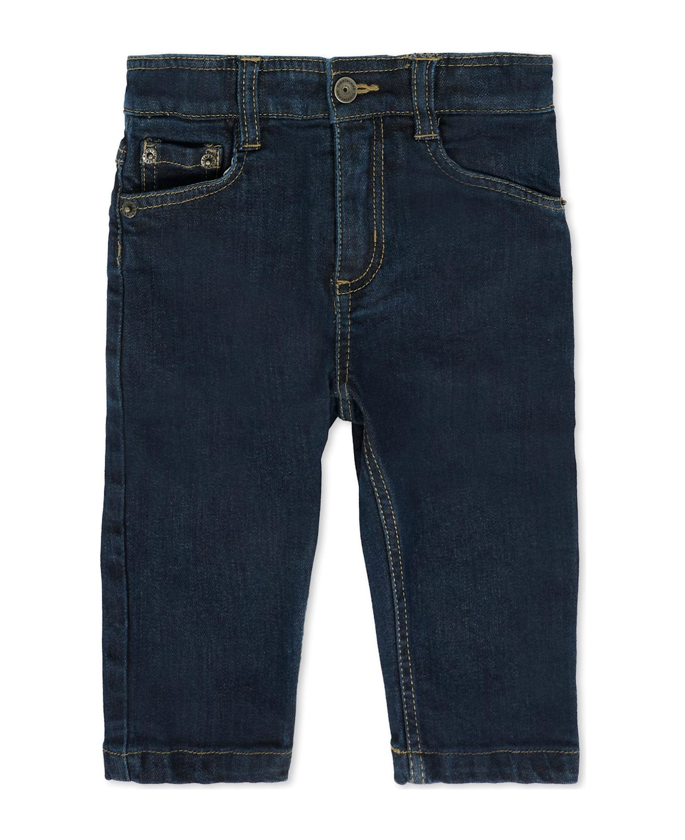 Timberland Denim Jeans For Baby Boy With Patch - Denim