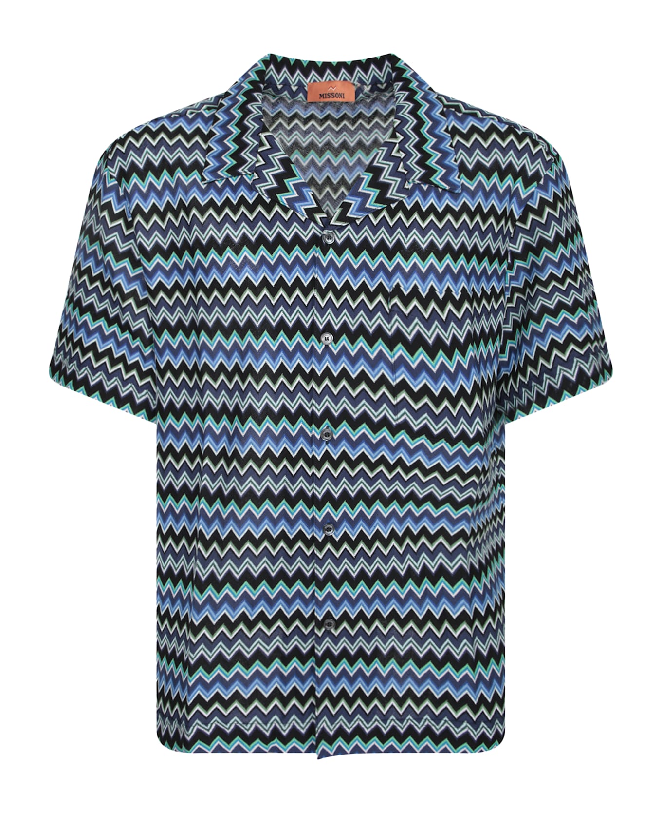 Missoni Zigzag Black/blue Shirt - Blue