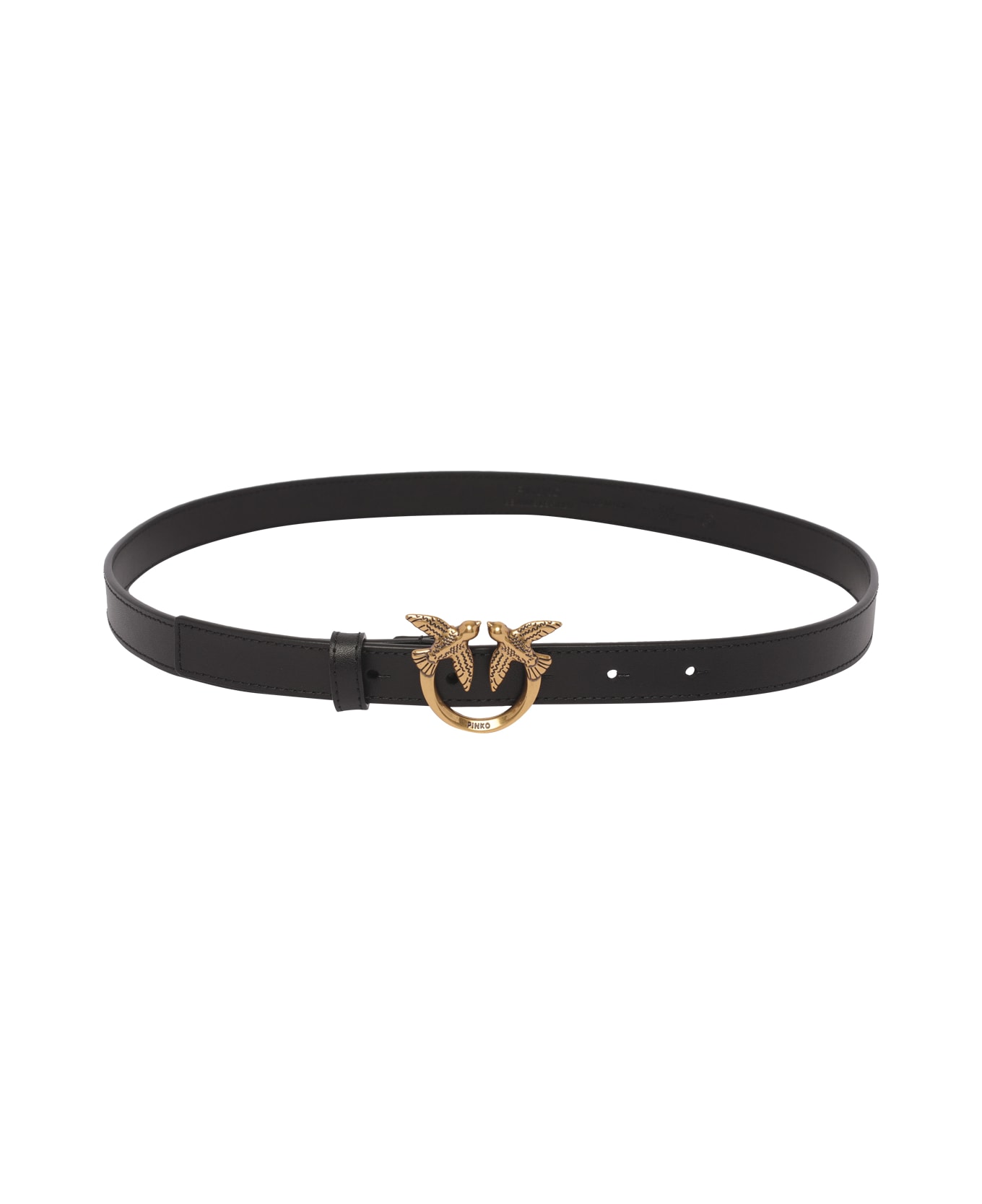 Pinko Love Berry Belt - Q Nero Antique Gold