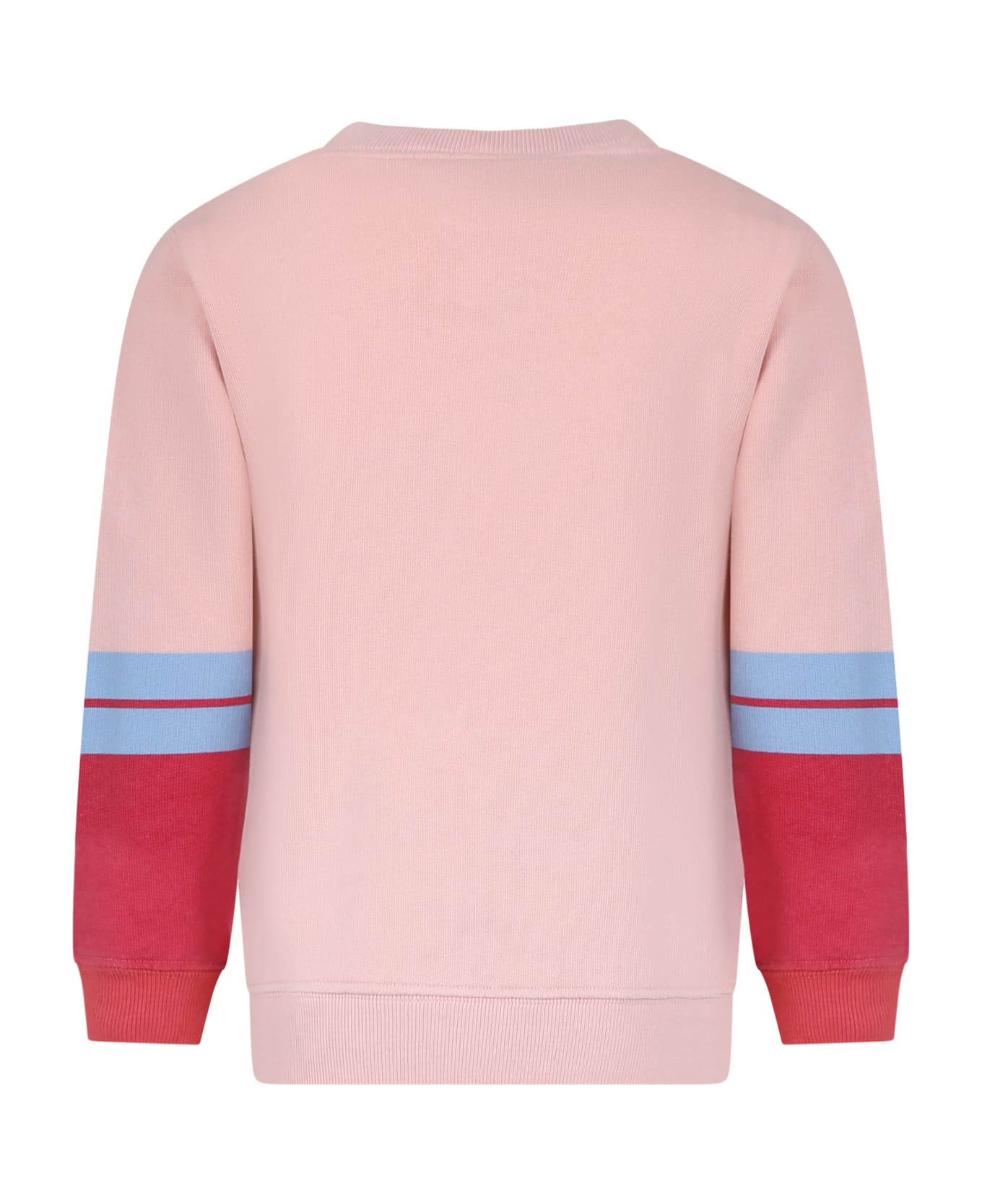 Gucci Rose Sweatshirt For Girl With Logo - PINK ニットウェア＆スウェットシャツ