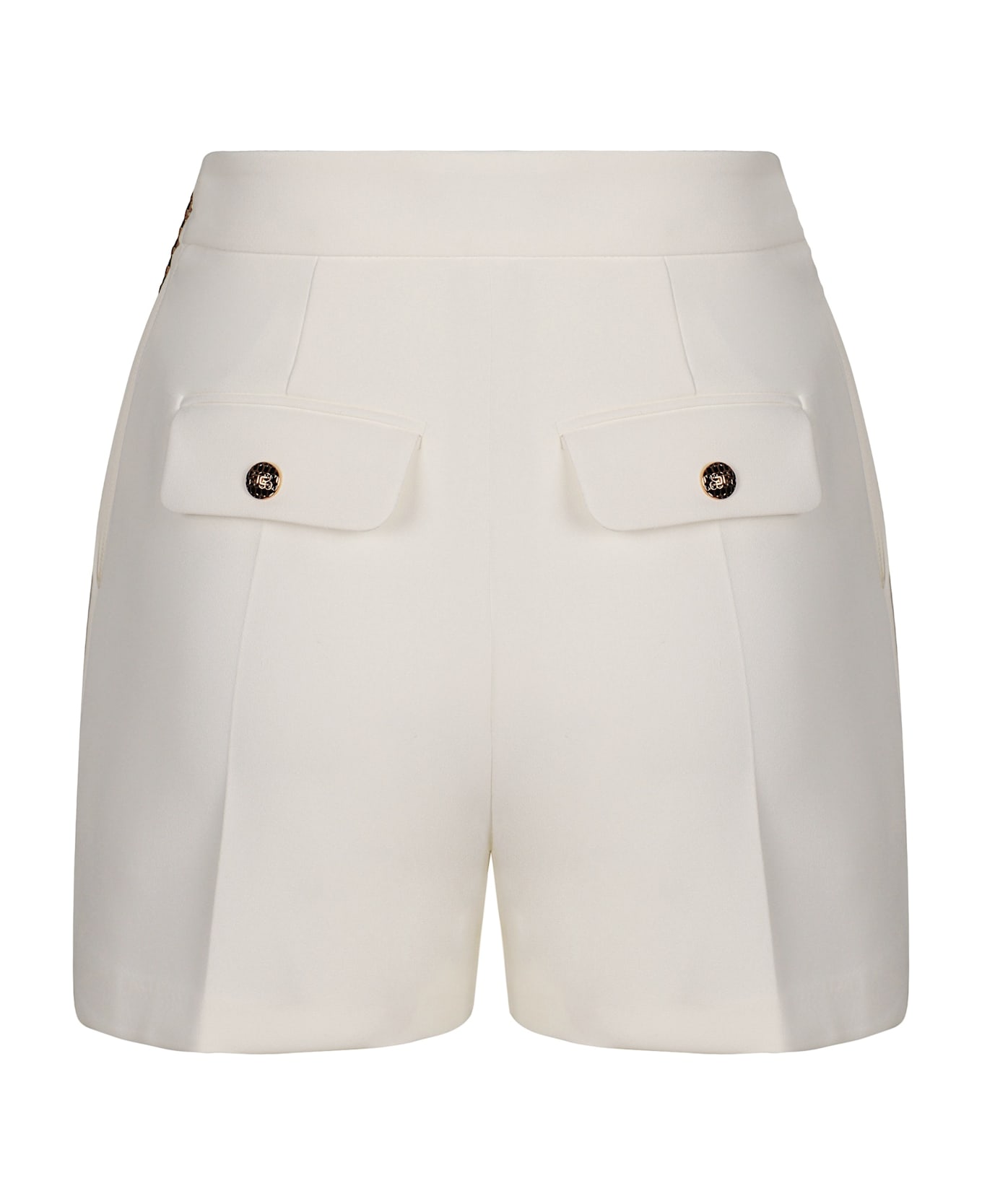 Elisabetta Franchi Lightweight Crêpe Shorts - White