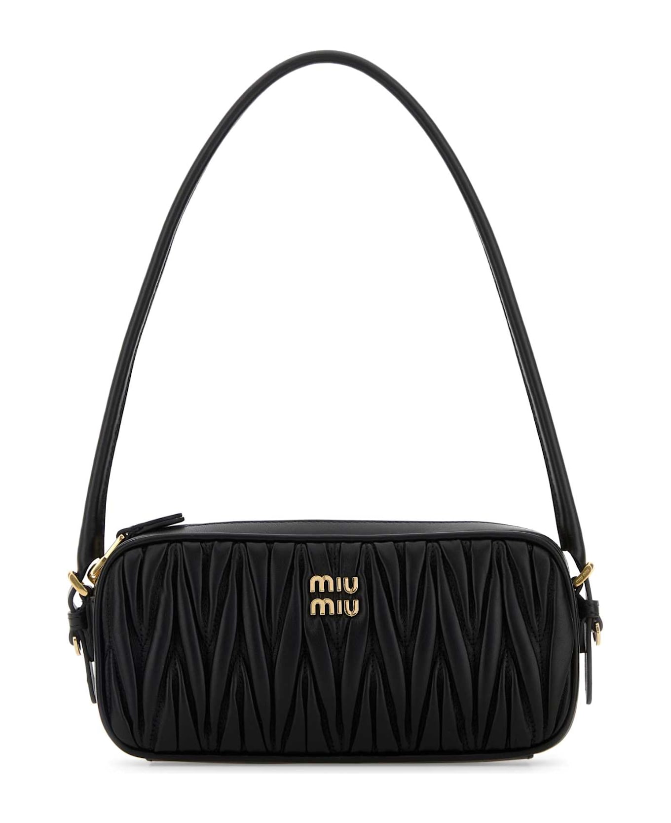 Miu Miu Black Leather Shoulder Bag - NERO