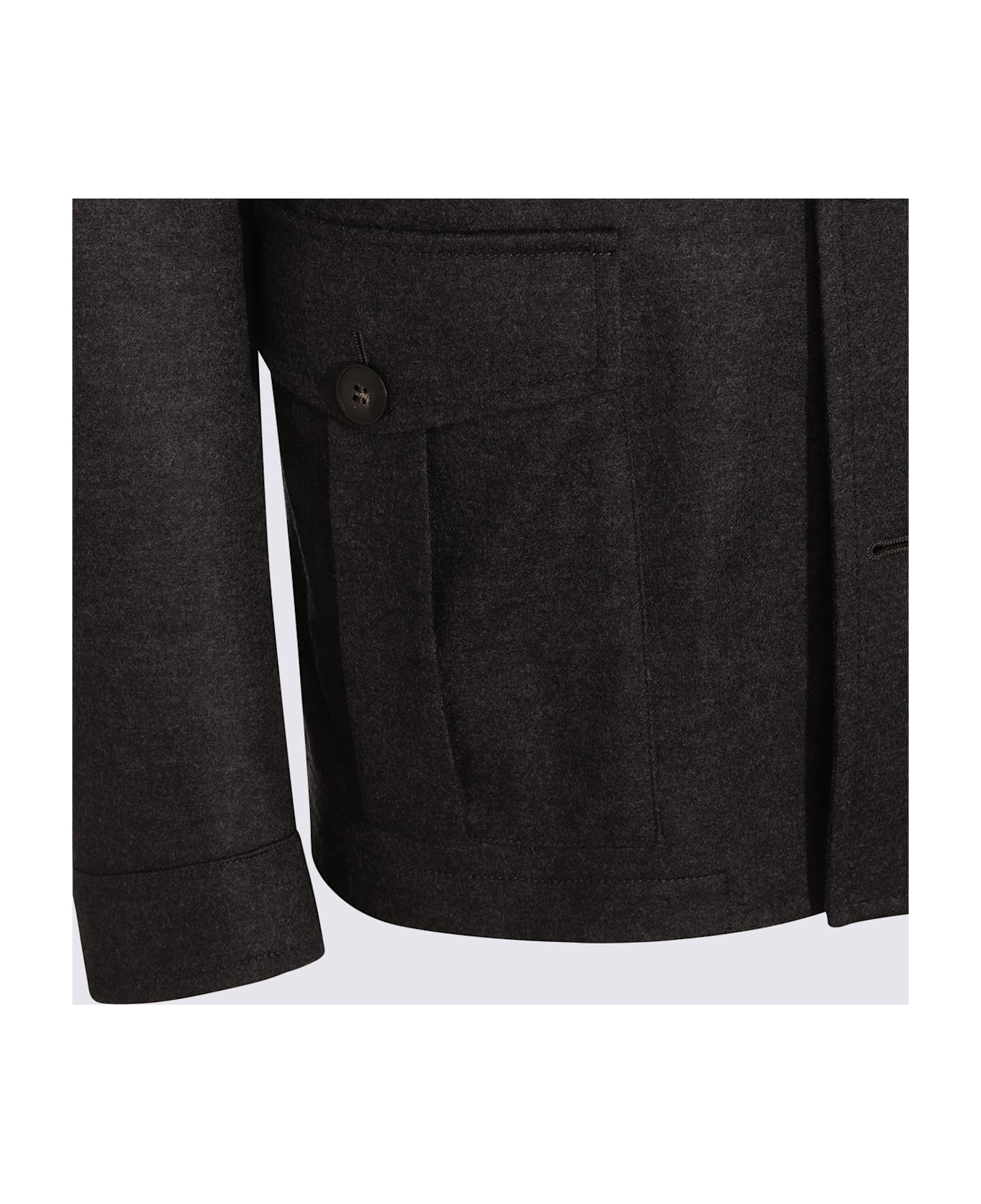Canali Grey Wool Casual Jacket