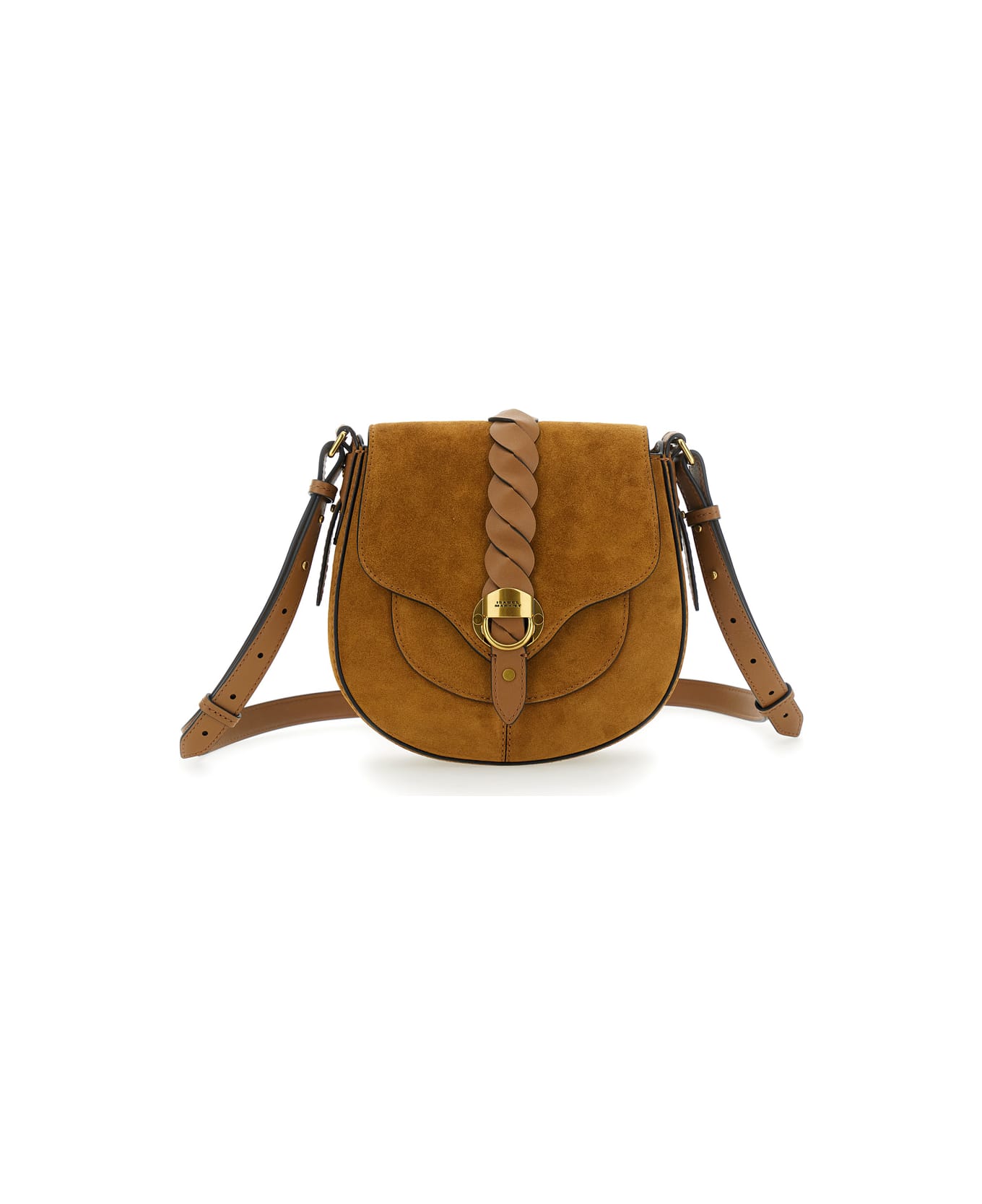 Isabel Marant 'altay Small' Brown Shoulder Bag With Adjustable Shoulder Strap And Swing With Magnetic Closure In Suede Woman - Brown