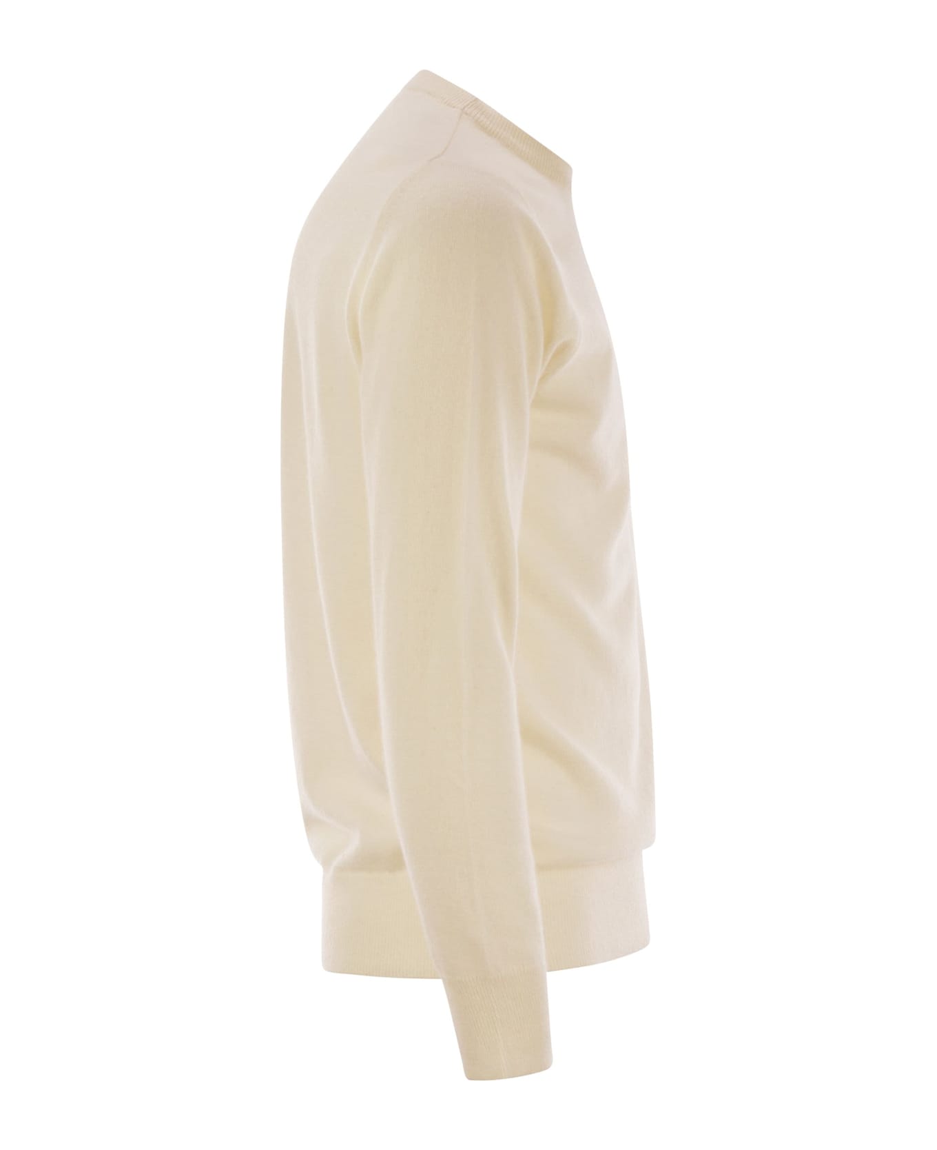MC2 Saint Barth Amo Cortina Da Un Pezzo Sweater In Wool And Cashmere Blend - White