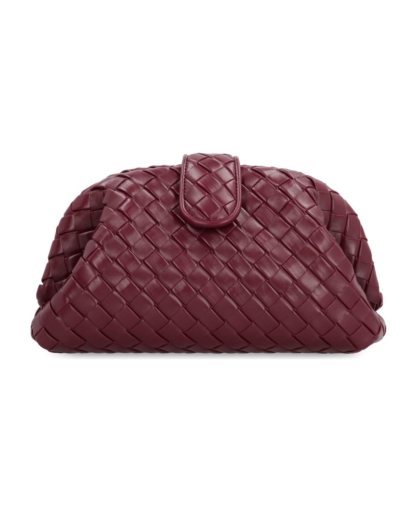 Bottega Veneta Teen Lauren 1980 Clutch - BORDEAUX