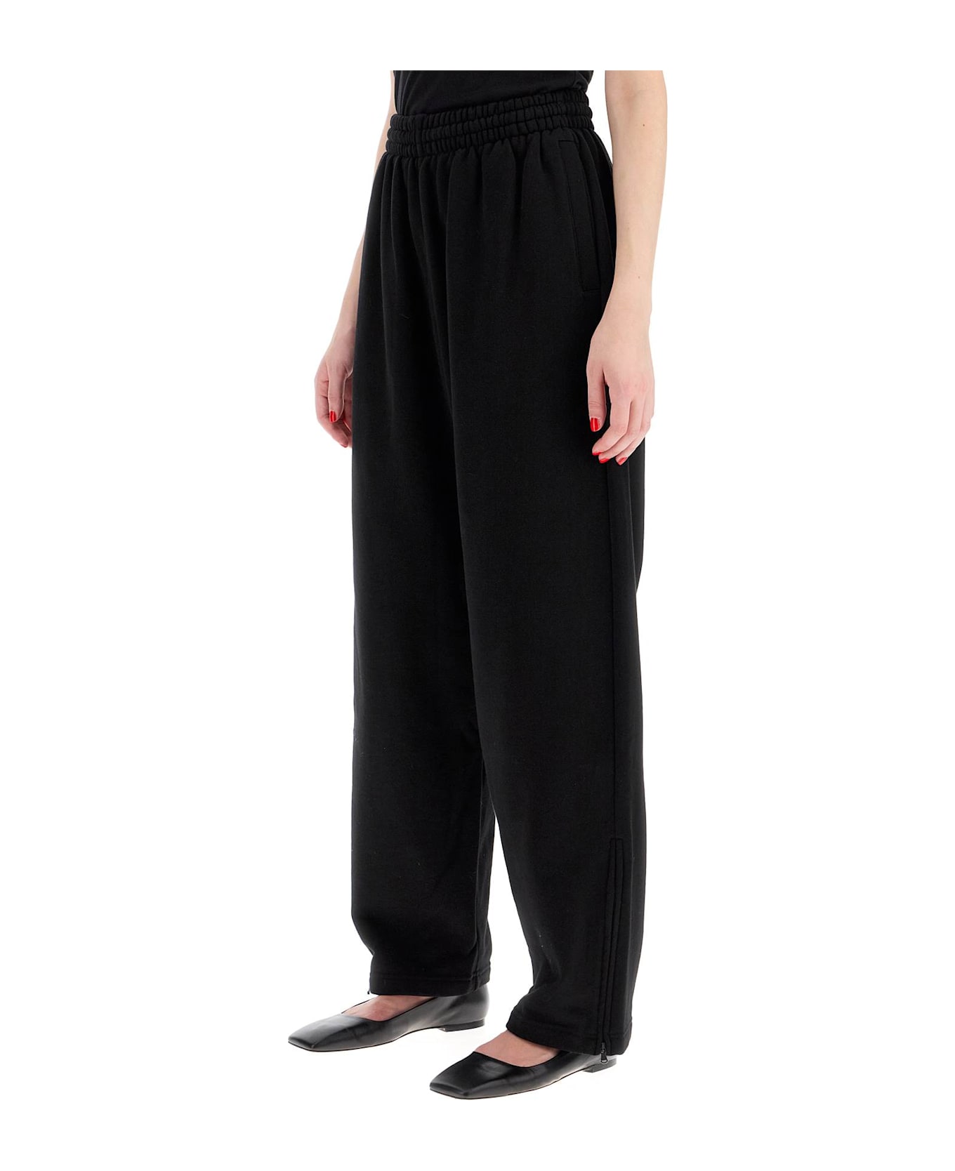 WARDROBE.NYC Wide Leg Joggers For Comfortable - Black