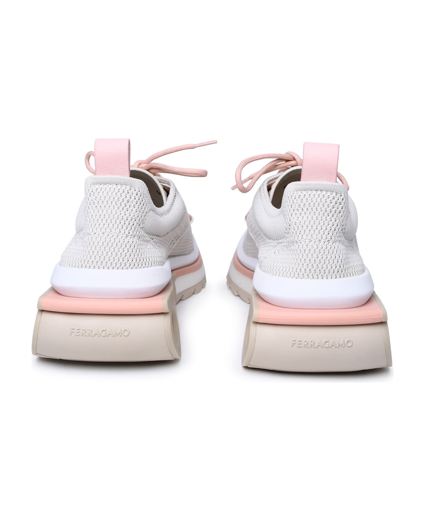 Ferragamo Two-tone Fabric Sneakers - Beige