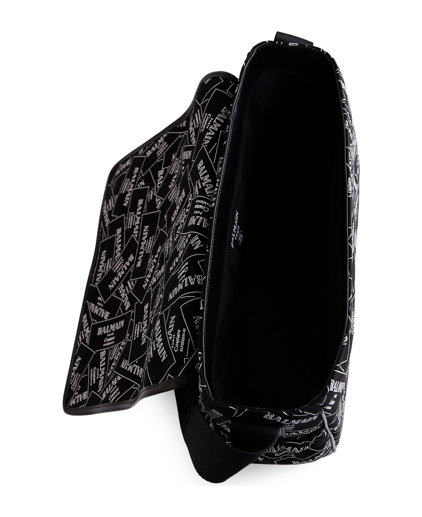 Balmain Black Changing Bag For Babykids With Logo - Black