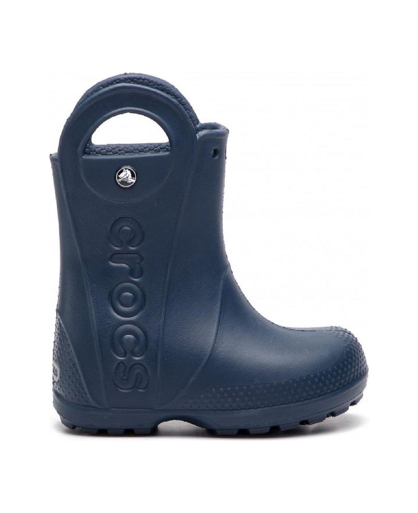 Crocs Logo Embossed Rain Boots - Navy