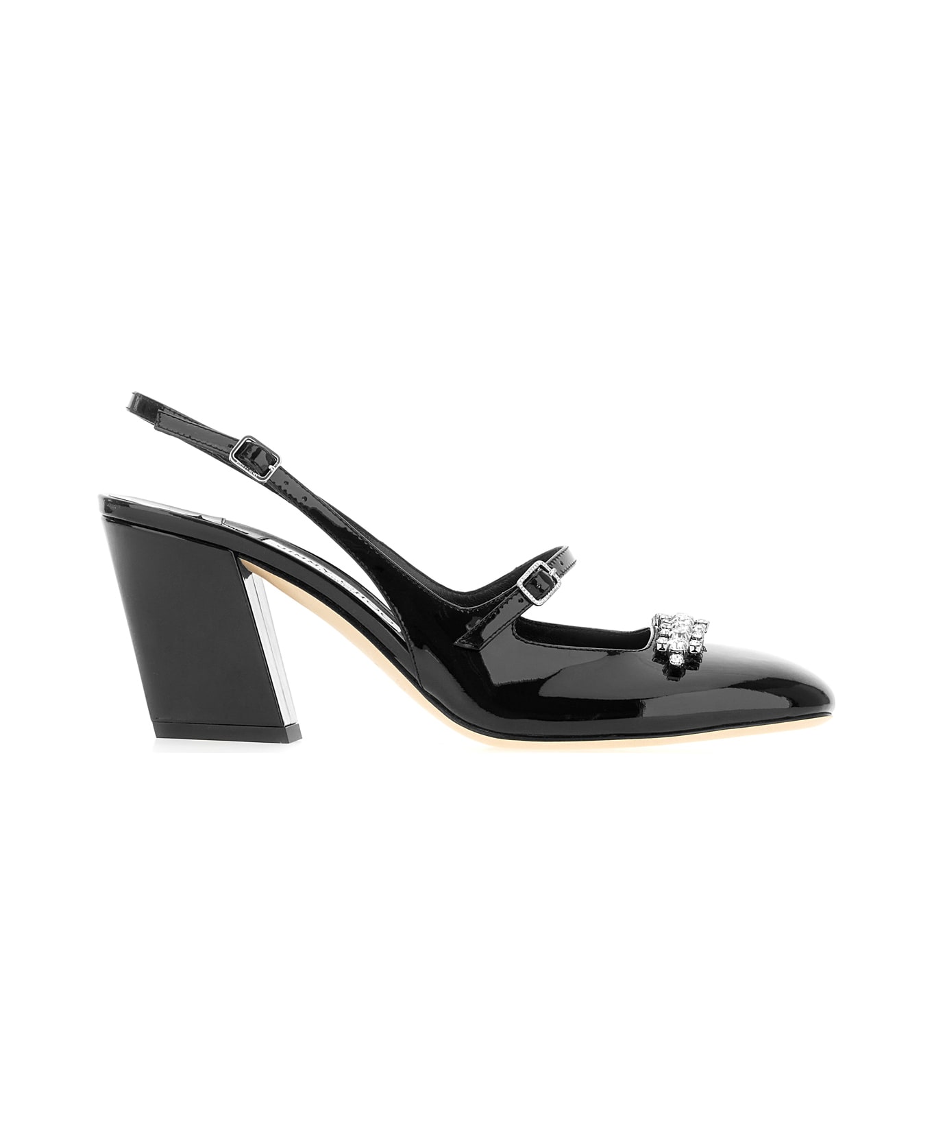 Jimmy Choo Black Leather Belinda Pumps - BLACK