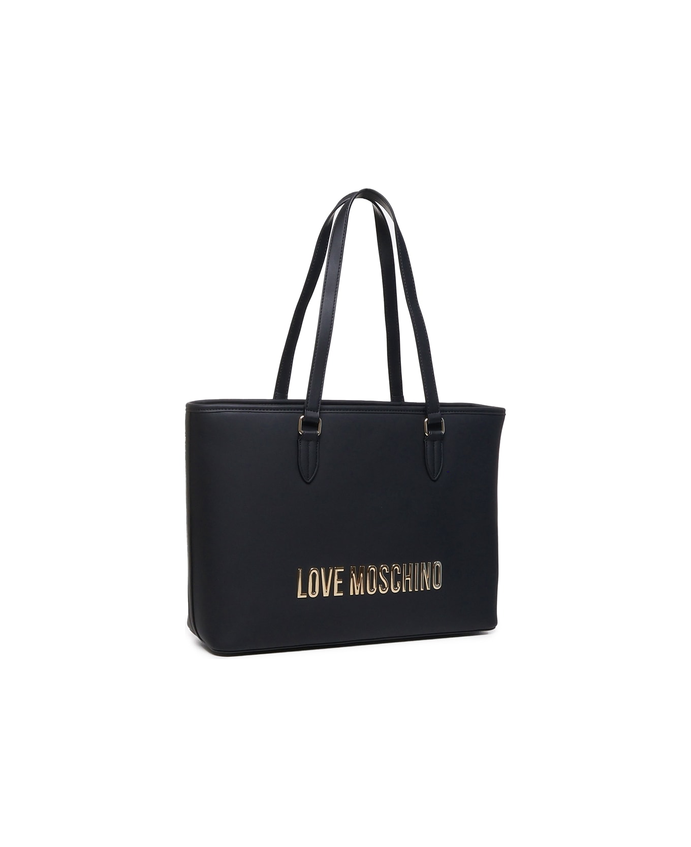 Love Moschino Shopping Bag With Logo - Black トートバッグ