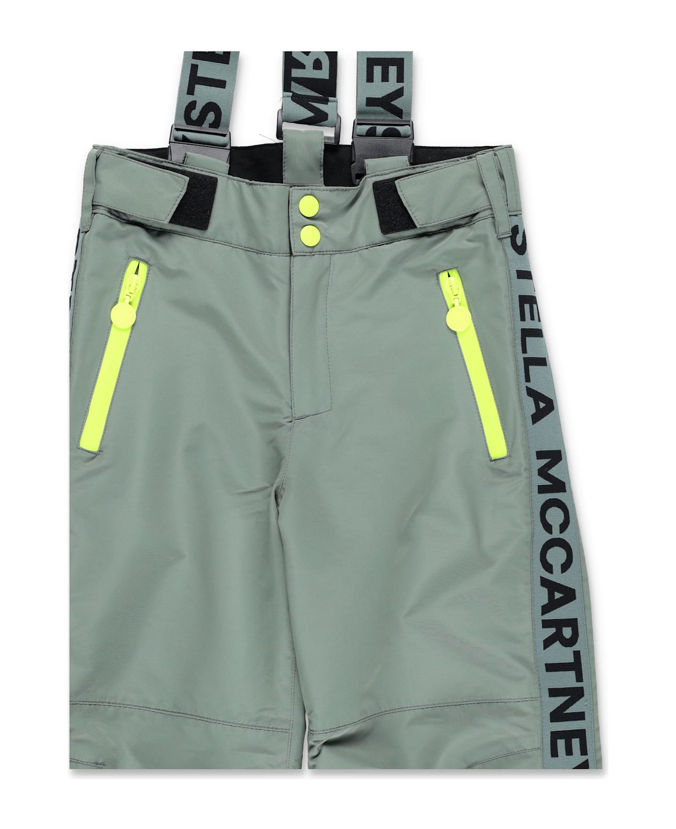 Stella McCartney Kids Logo Tape Ski Salopettes Green - GREEN
