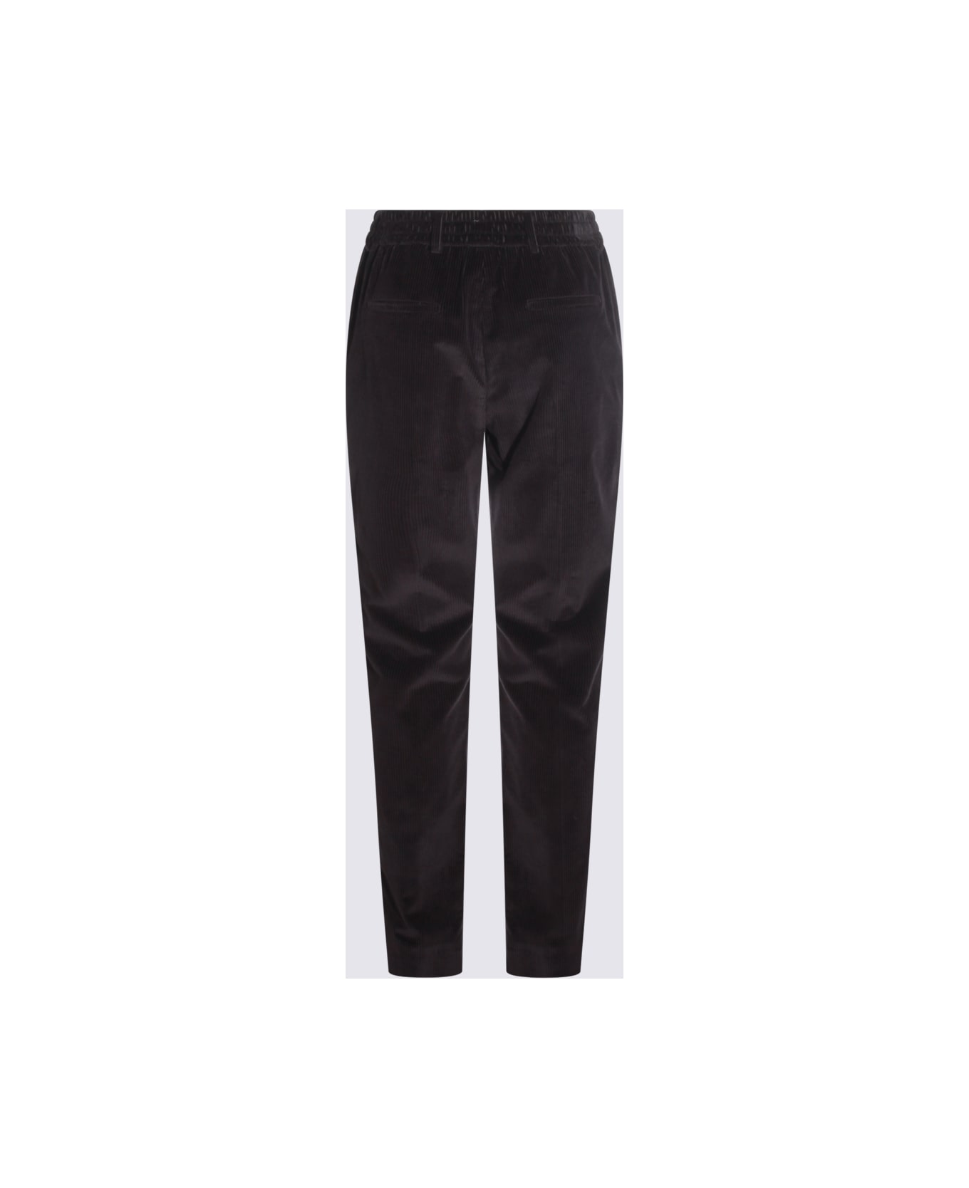 Eleventy Black Cotton Pants - Carbone