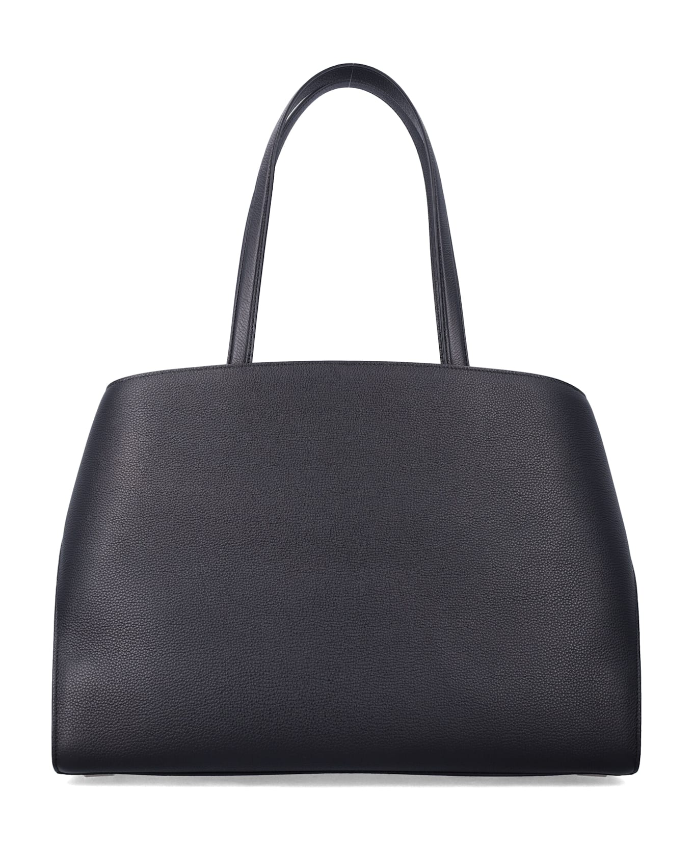 Ferragamo Hug Leather Shoulder Bag - BLACK