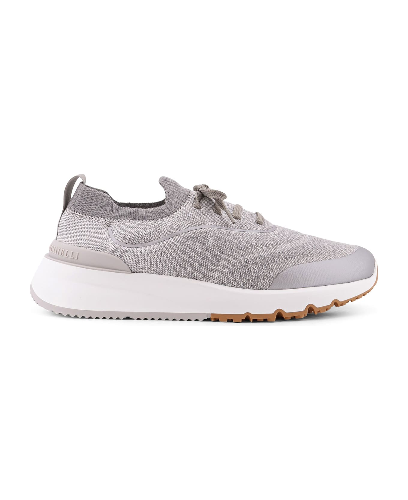 Brunello Cucinelli Knitted Runners - 9400 502 SILVER BIANCO/AMBRA/G