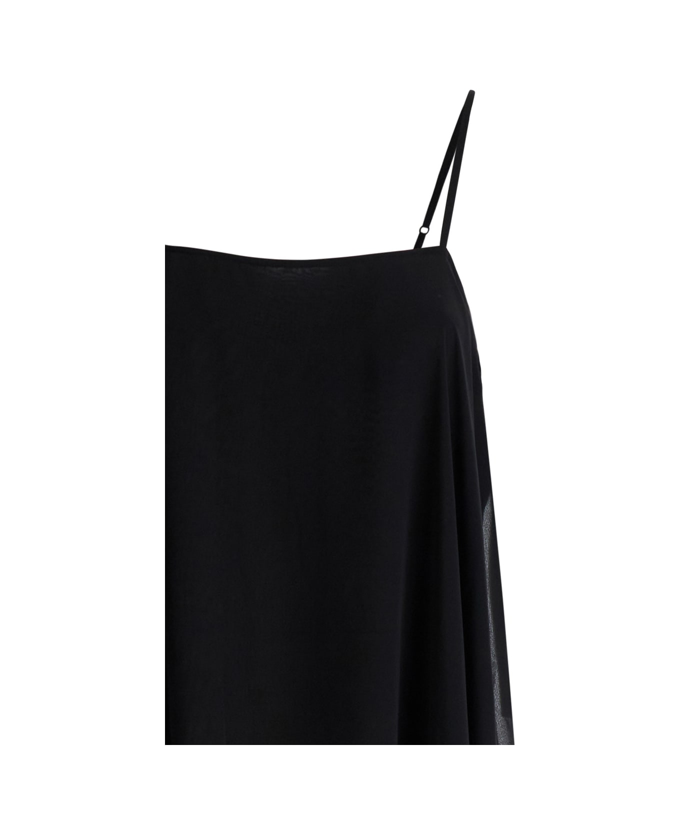 Rotate by Birger Christensen Black Wide Maxi Dress In Chiffon Woman - Black