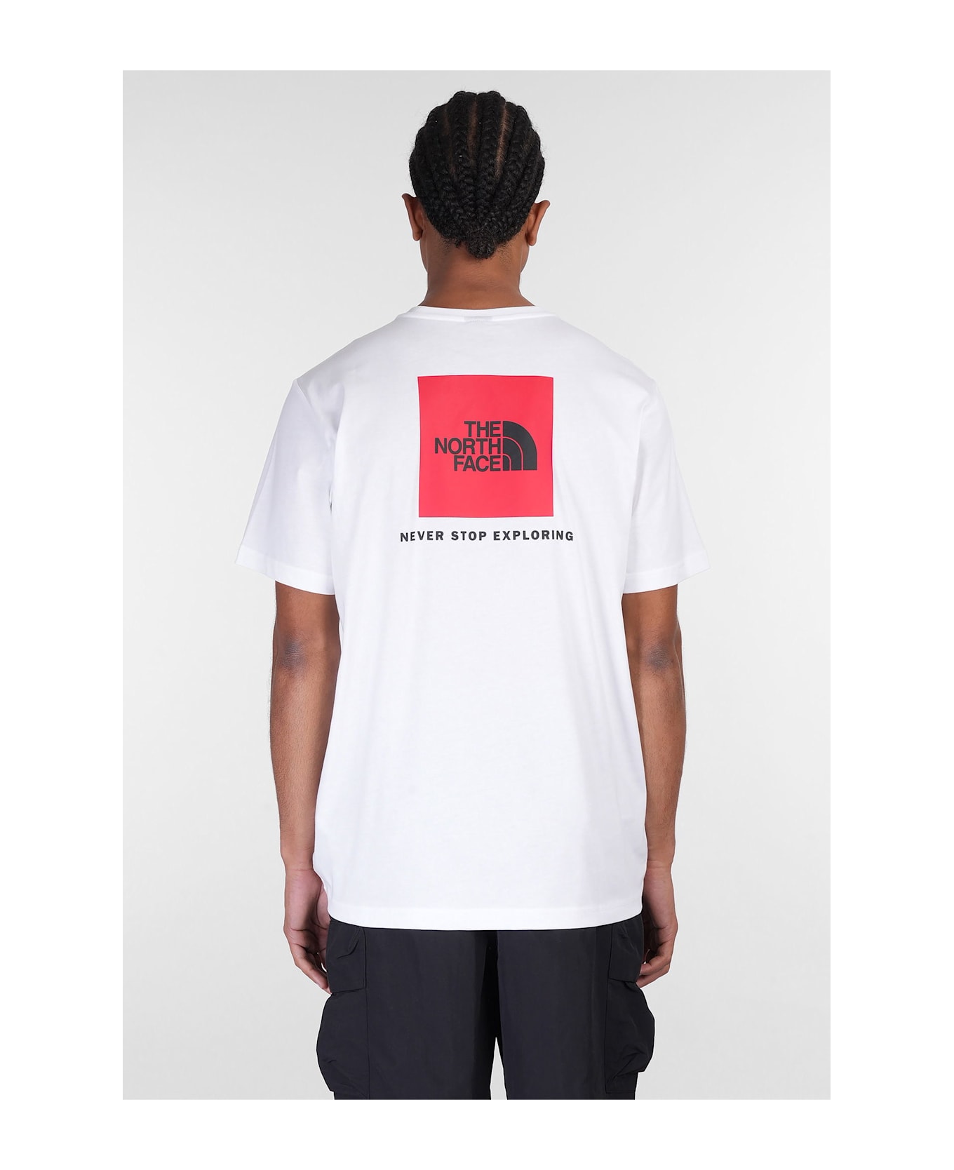 The North Face Ss Box Nse Tee T-shirt In White Cotton - white