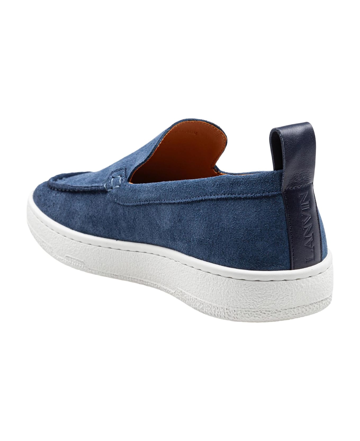 Lanvin Suede Slipper Navy Blue Color - Blu navy