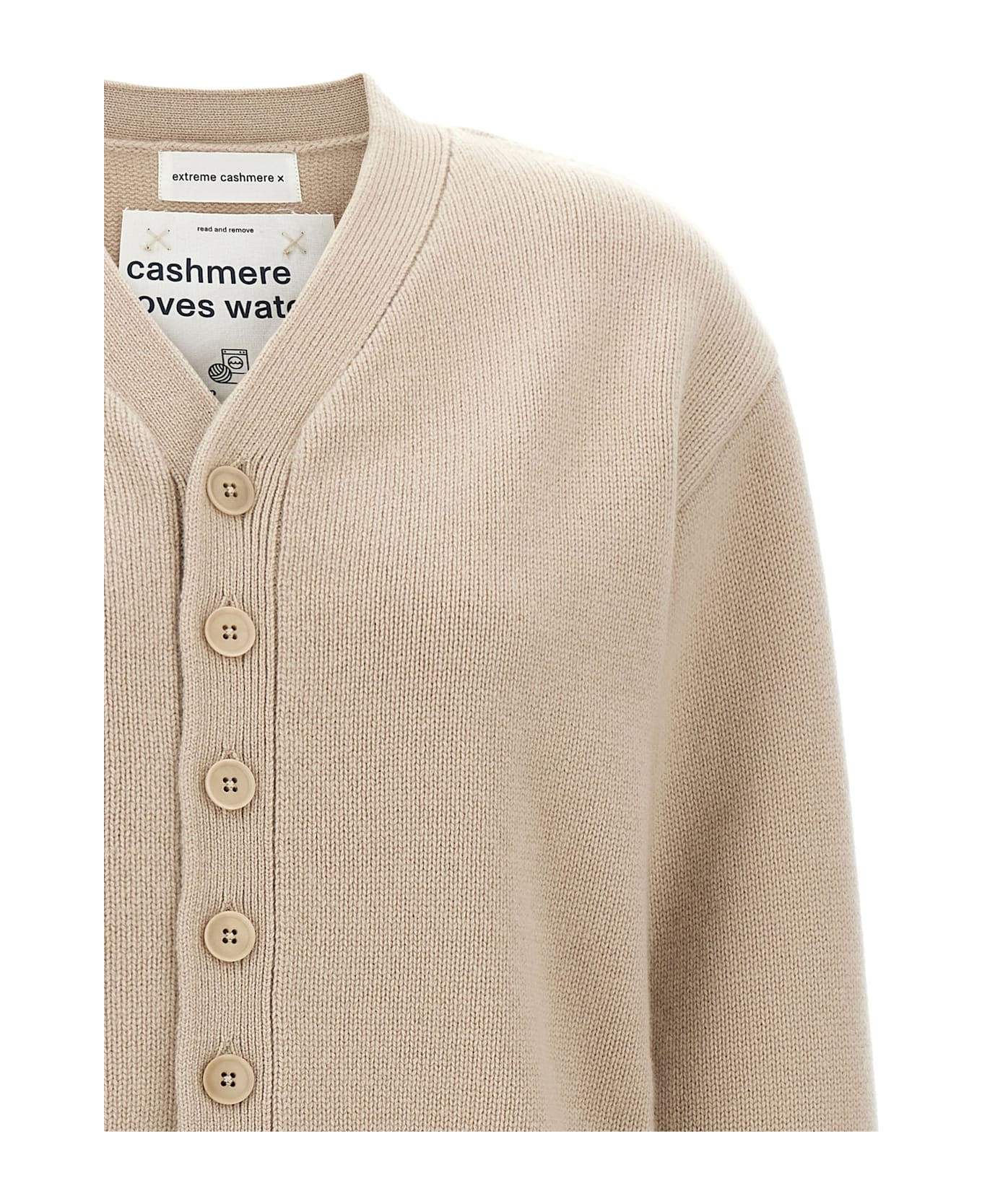 Extreme Cashmere 'n°309 Clover Eggshell' Cardigan - Beige