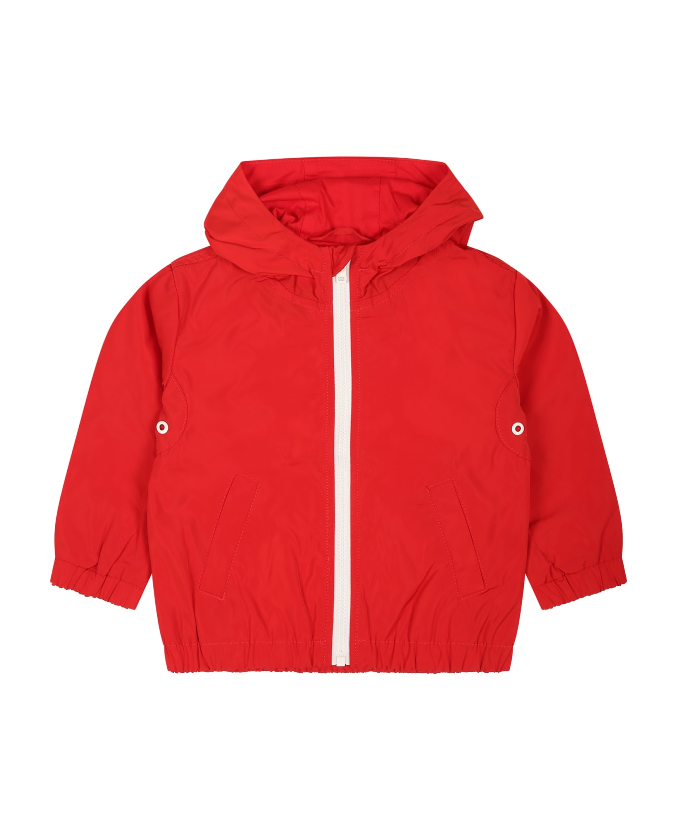 Diesel Red Wind Jacket For Baby Kids - Red
