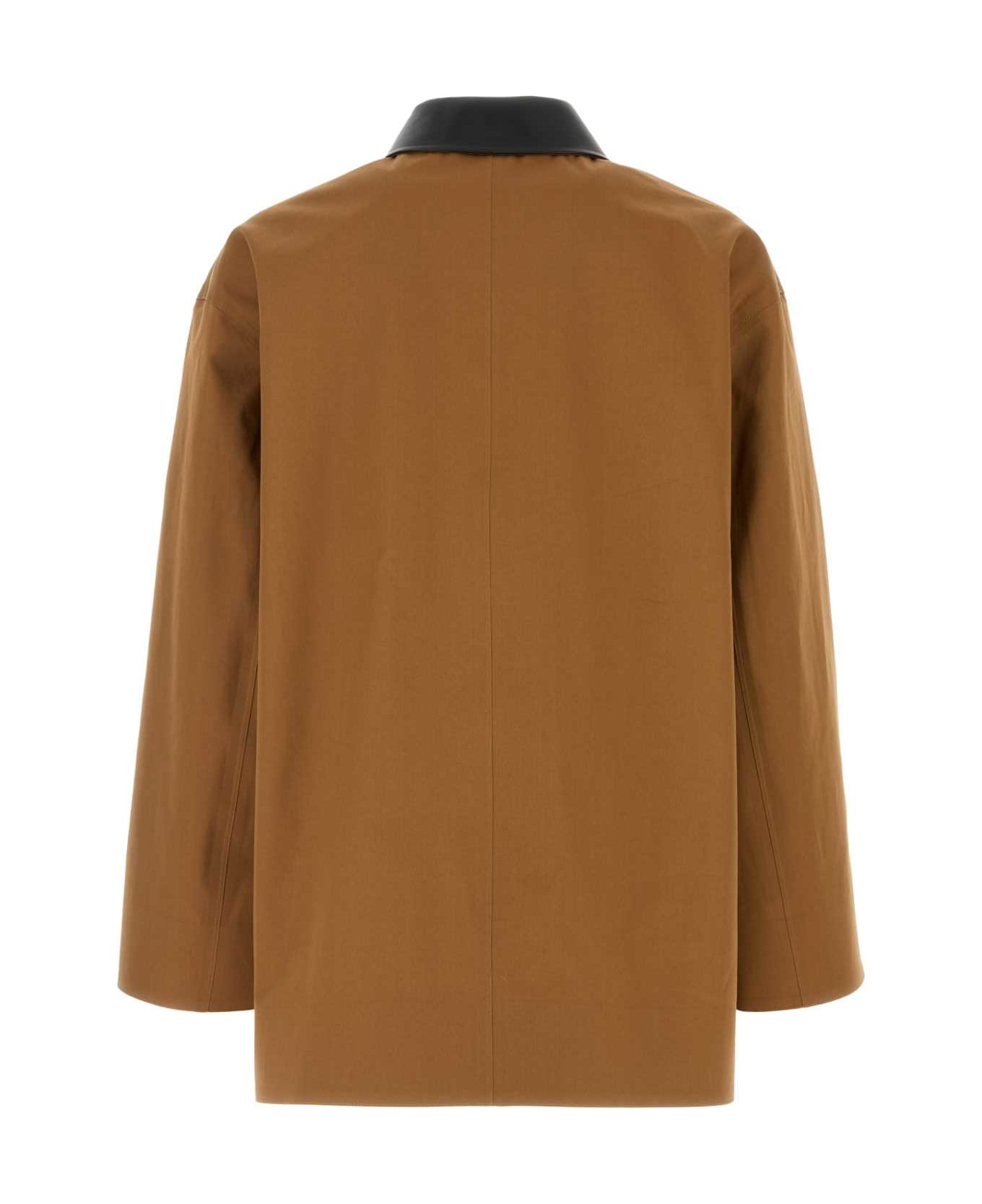 Jil Sander Caramel Cotton Trench Coat - 224