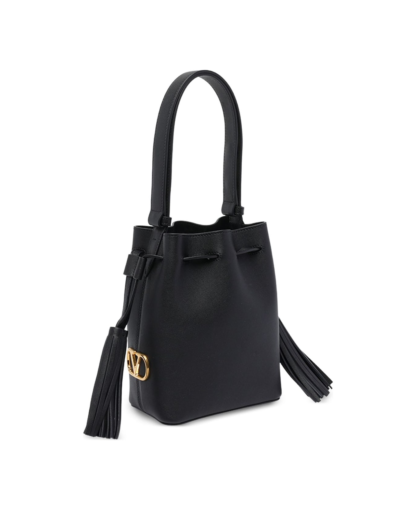 Valentino Garavani So Seau Small Leather Bucket Bag - Black