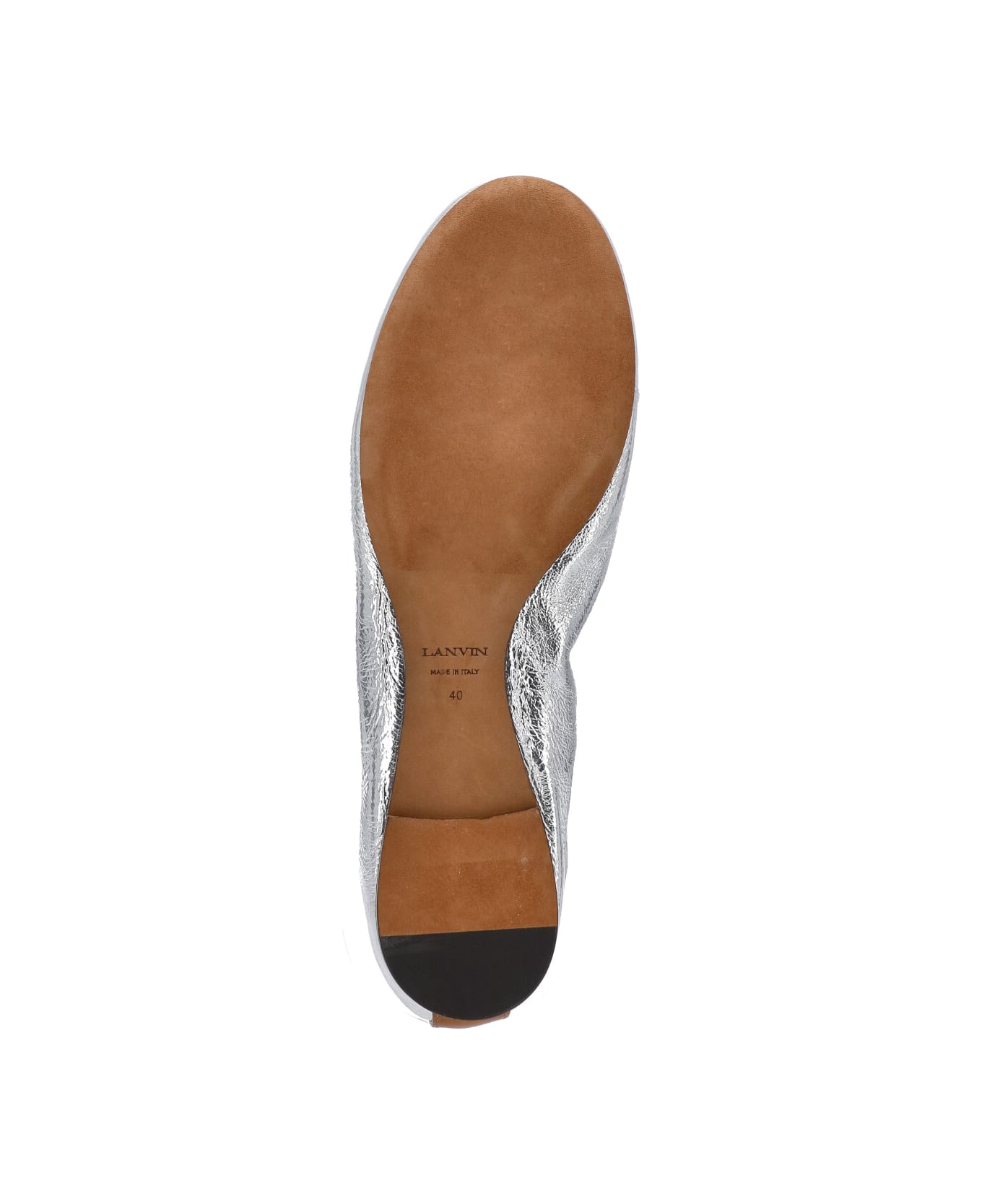 Lanvin Leather Ballet Shoes - Silver フラットシューズ
