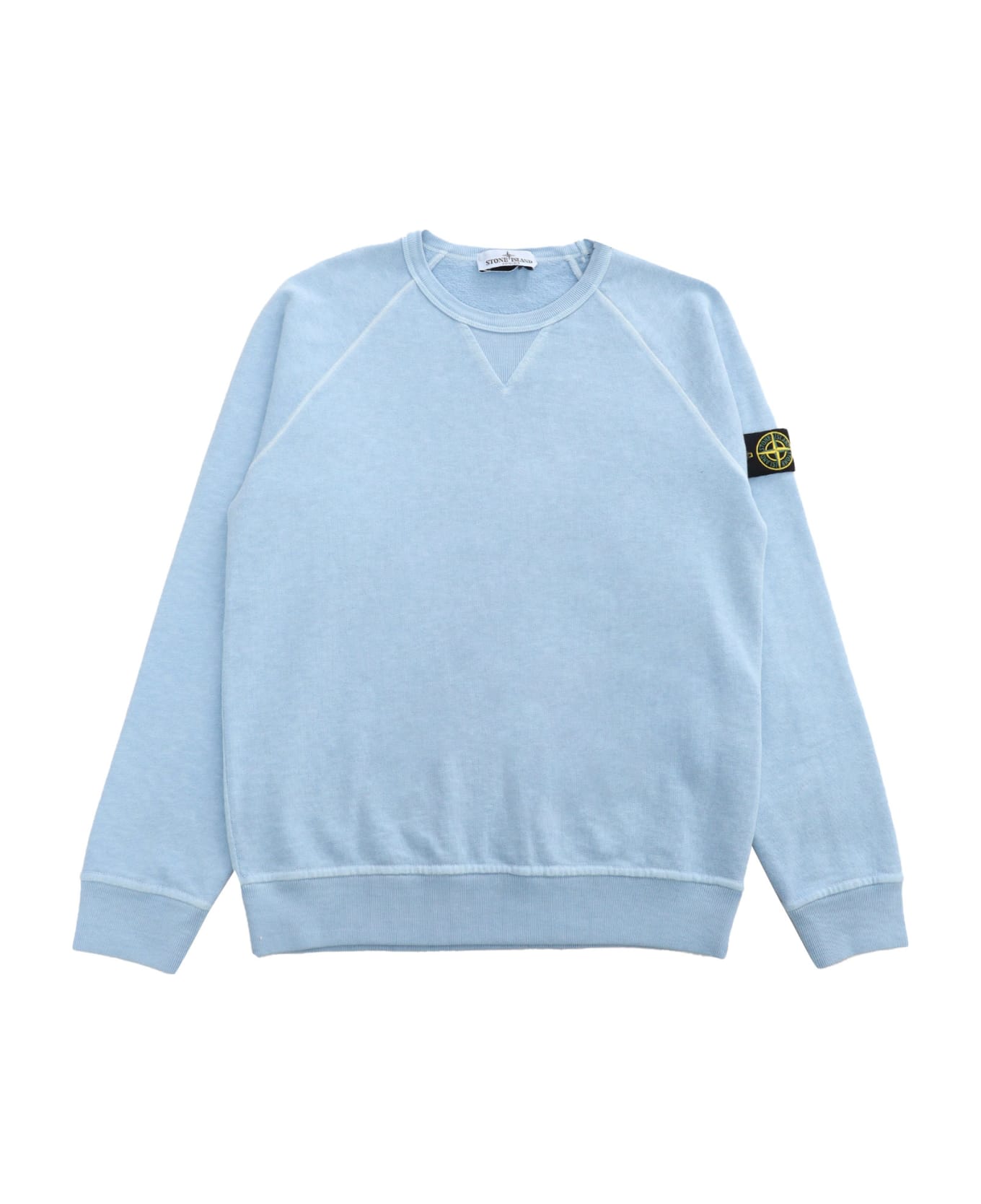 Stone Island Junior Light Blue Sweatshirt - LIGHT BLUE