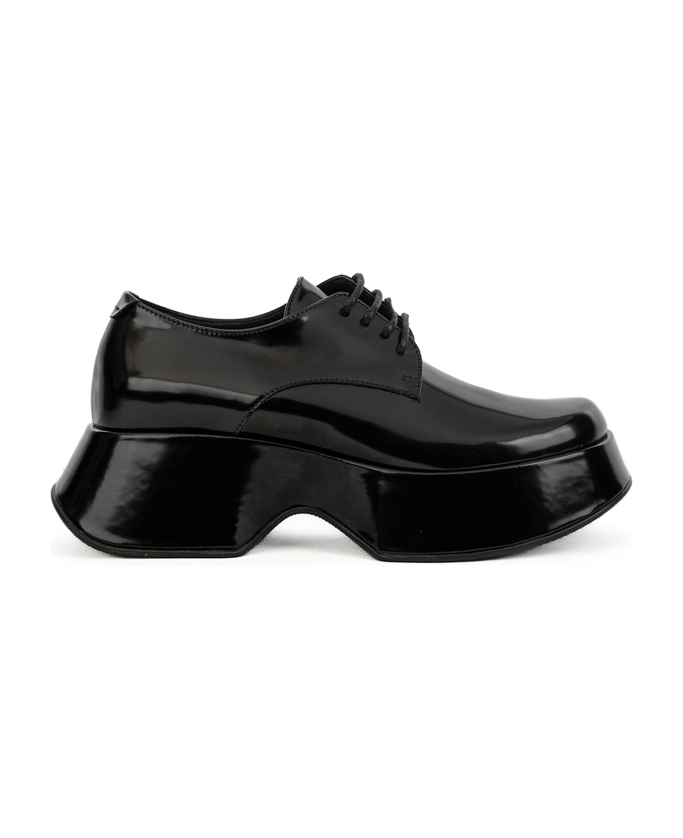 Vic Matié Black Leather Derby - BLACK