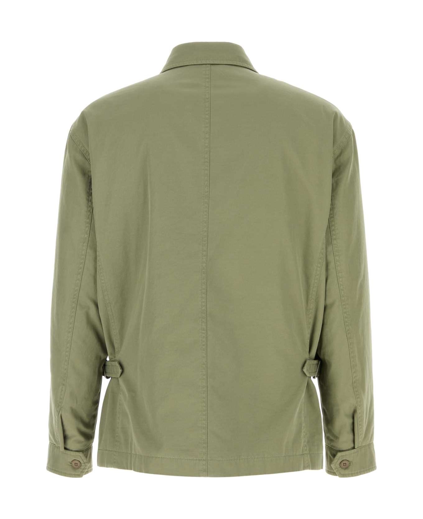 The Row Sage Green Cotton Blend Justo Jacket - FOSSIL