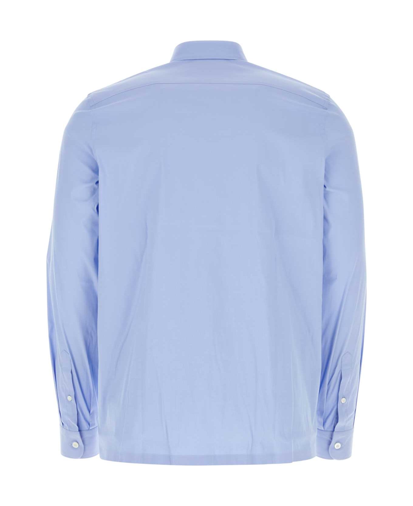 Prada Powder Blue Poplin Shirt - CIELO