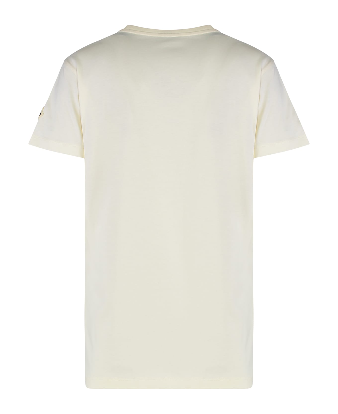 Moncler Logo Print T-shirt - panna