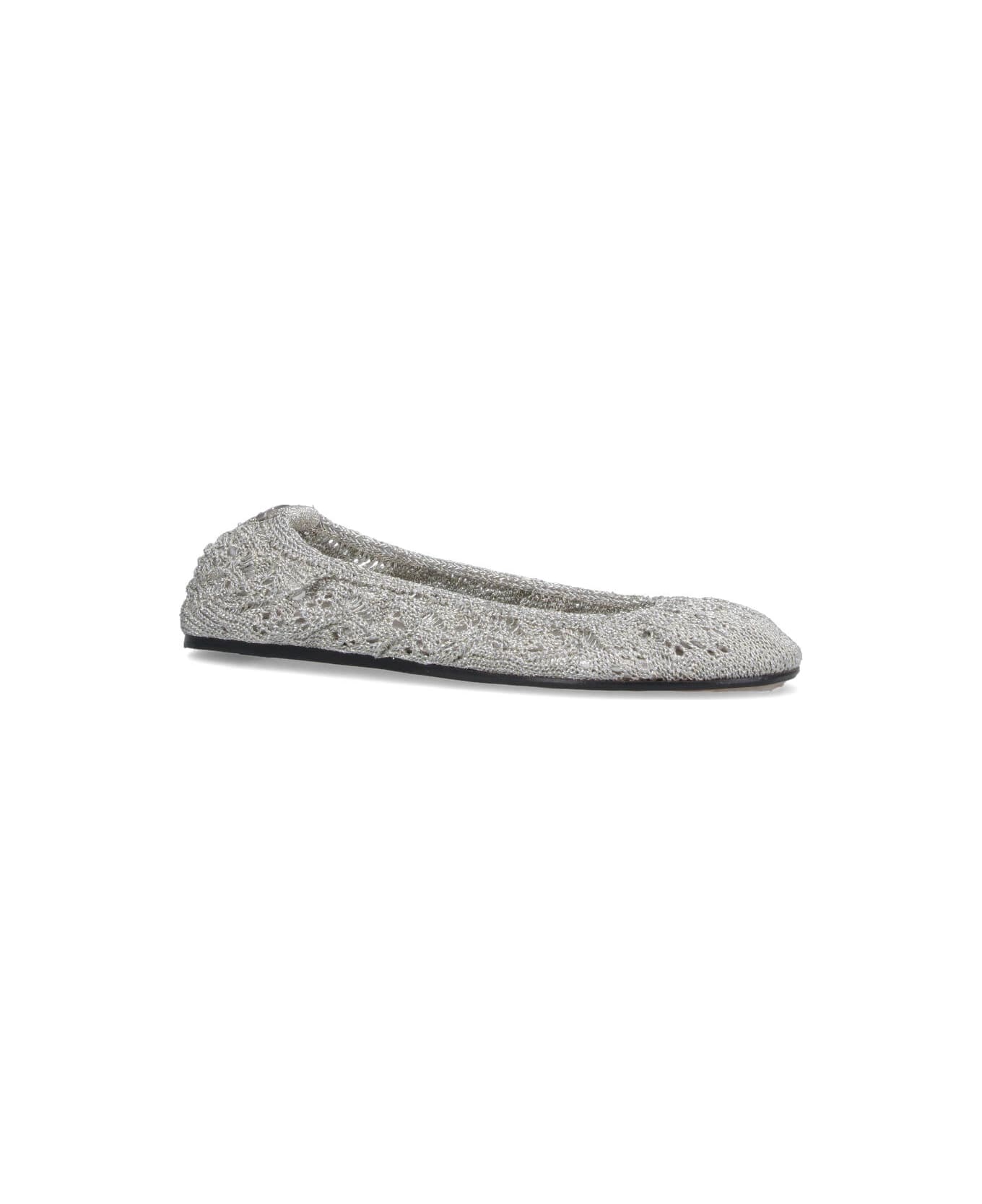 Isabel Marant 
belna
 Crochet Ballet Flats - Silver