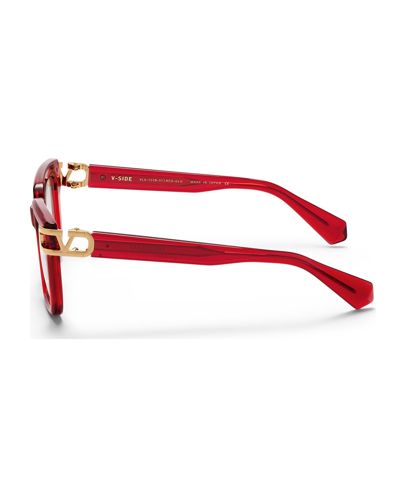 Valentino Eyewear V-side - Crystal Red / Gold Glasses - red