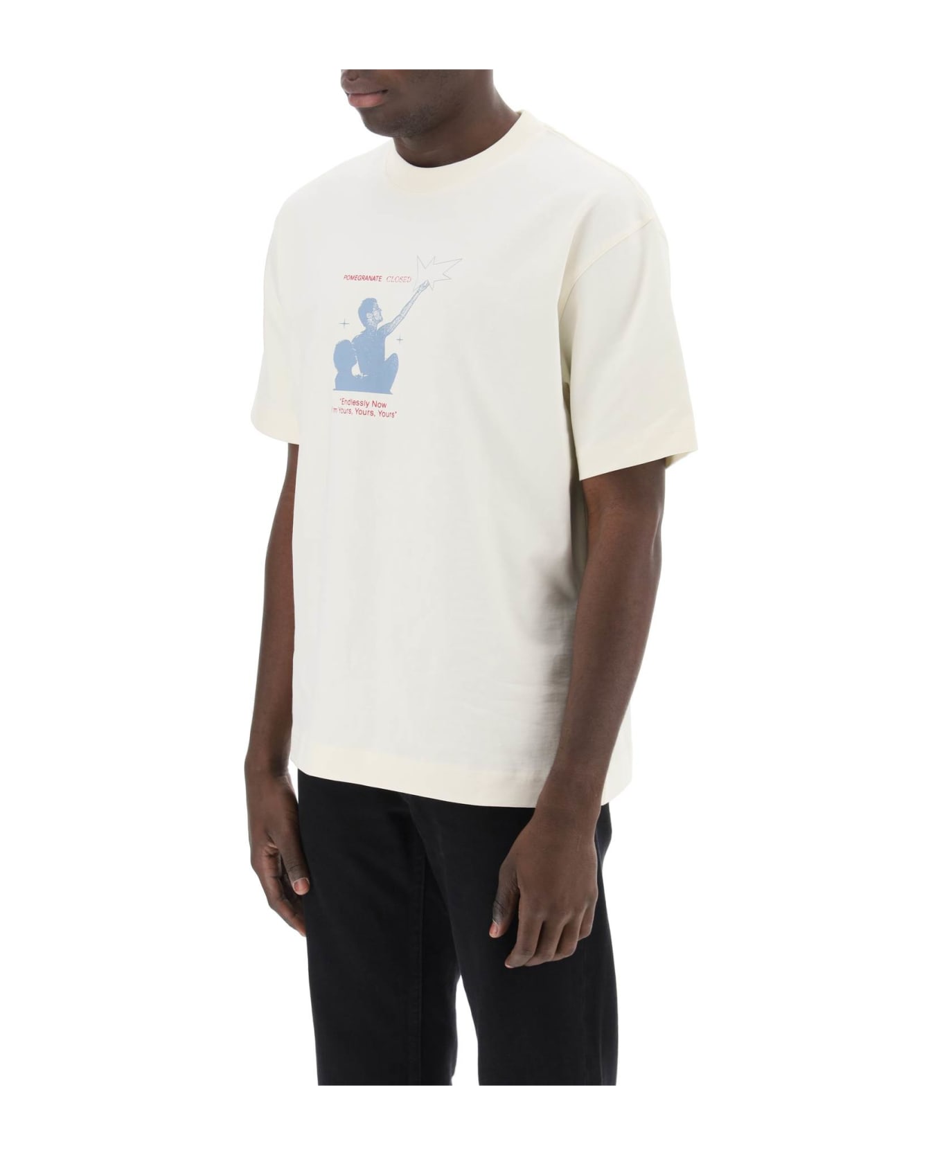 Closed T-shirt With Graphic Print - IVORY (White)