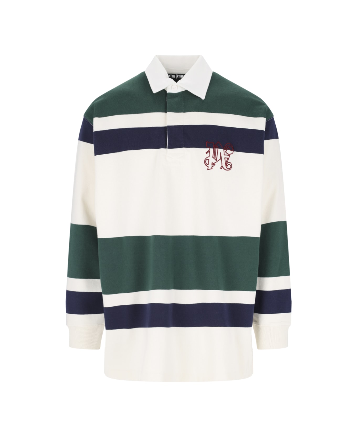 Palm Angels Pa Monogram Rugby Polo - Cream