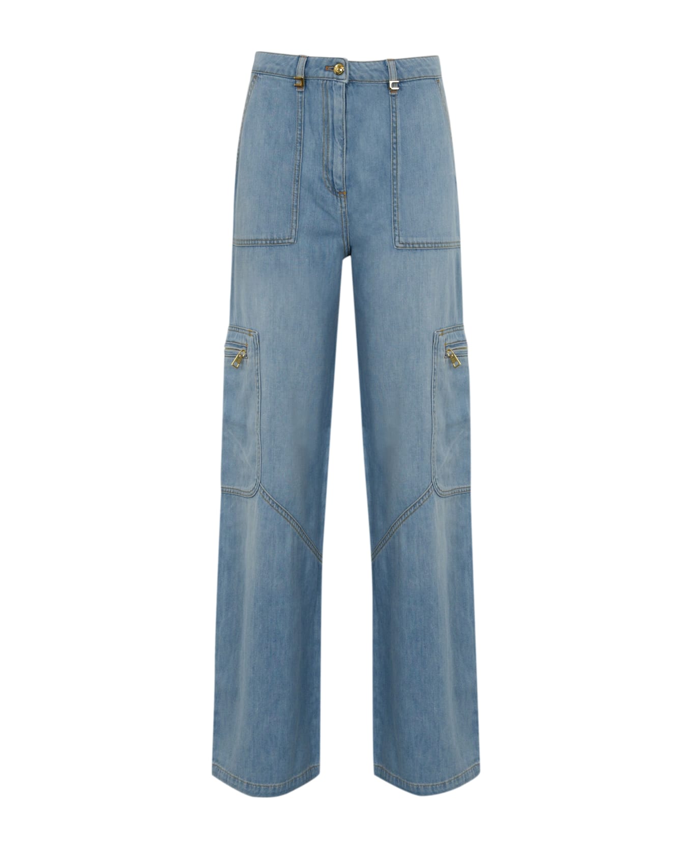 Elisabetta Franchi Cargo Jeans - Light Blue