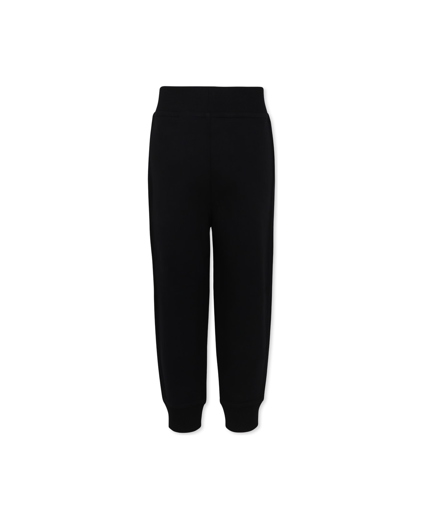Burberry Black Trousers For Kids With Equestrian Knight - Black