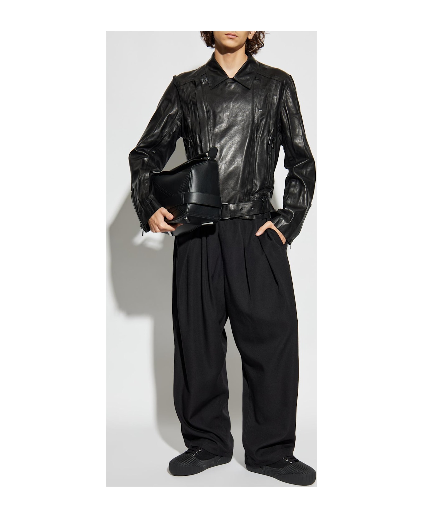 Balmain Lambskin Leather Jacket - Pa Noir