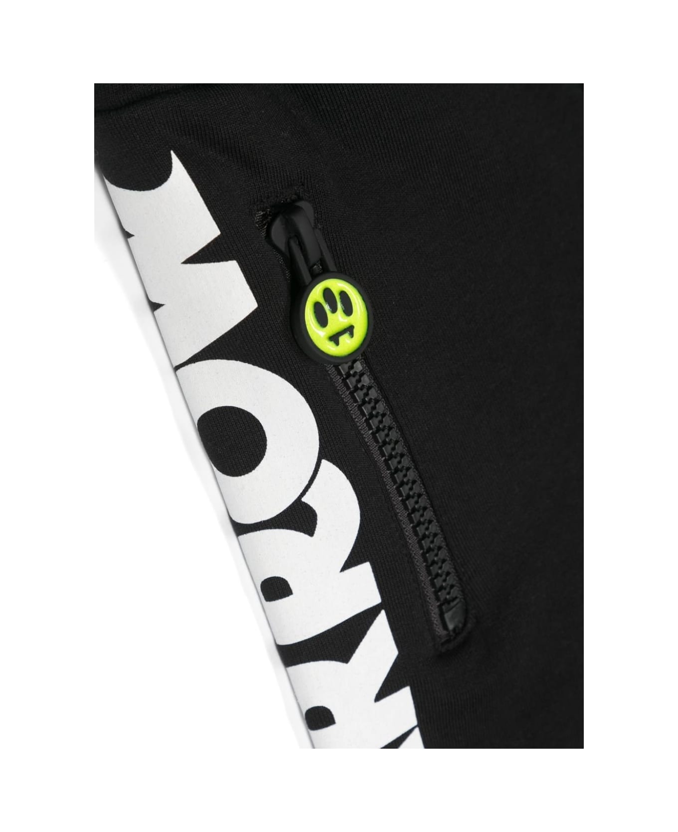 Barrow Black Sports Shorts With Logo And Lettering - Nero