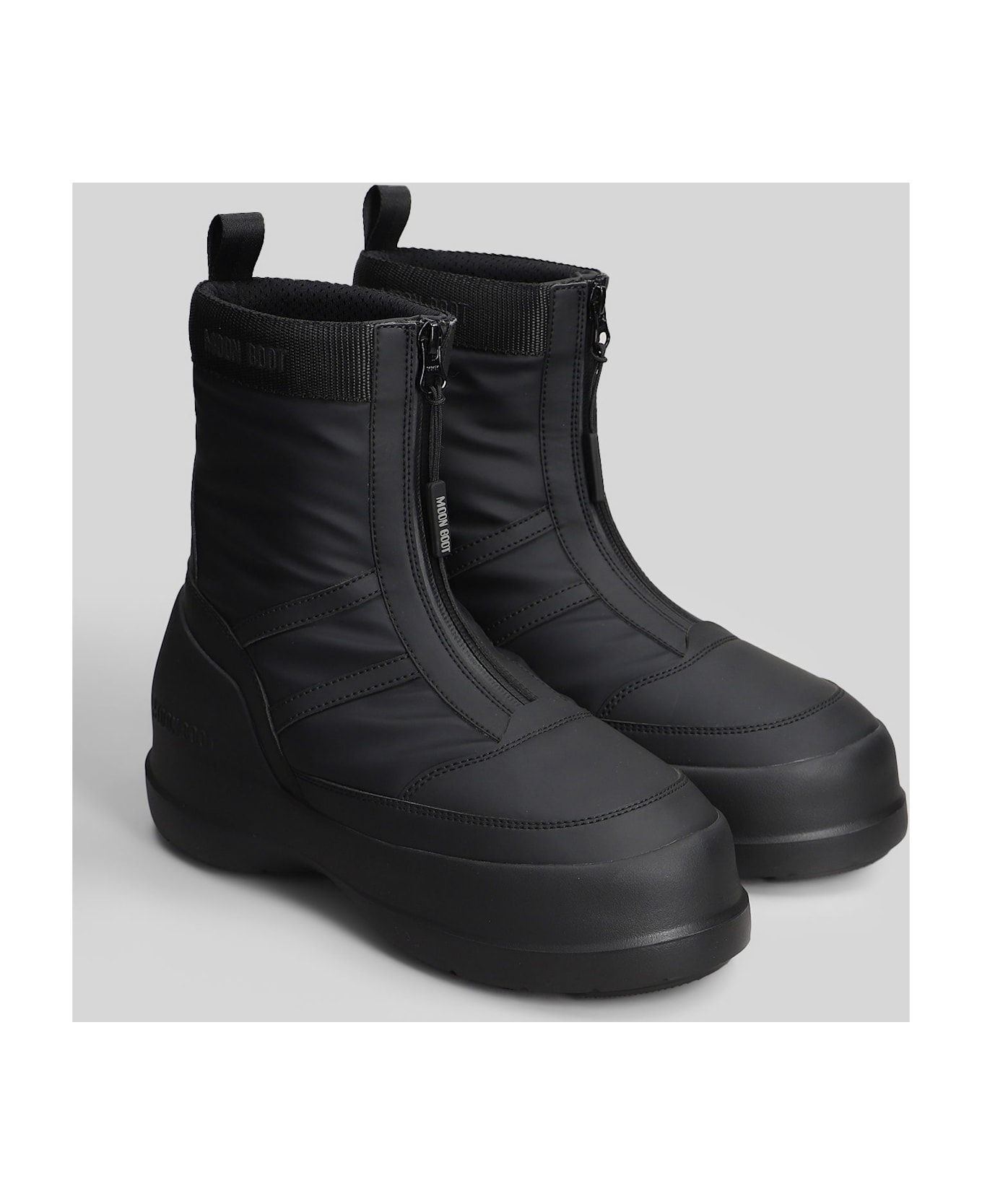 Moon Boot Mb Luna Ankle Boots In Black Nylon - black