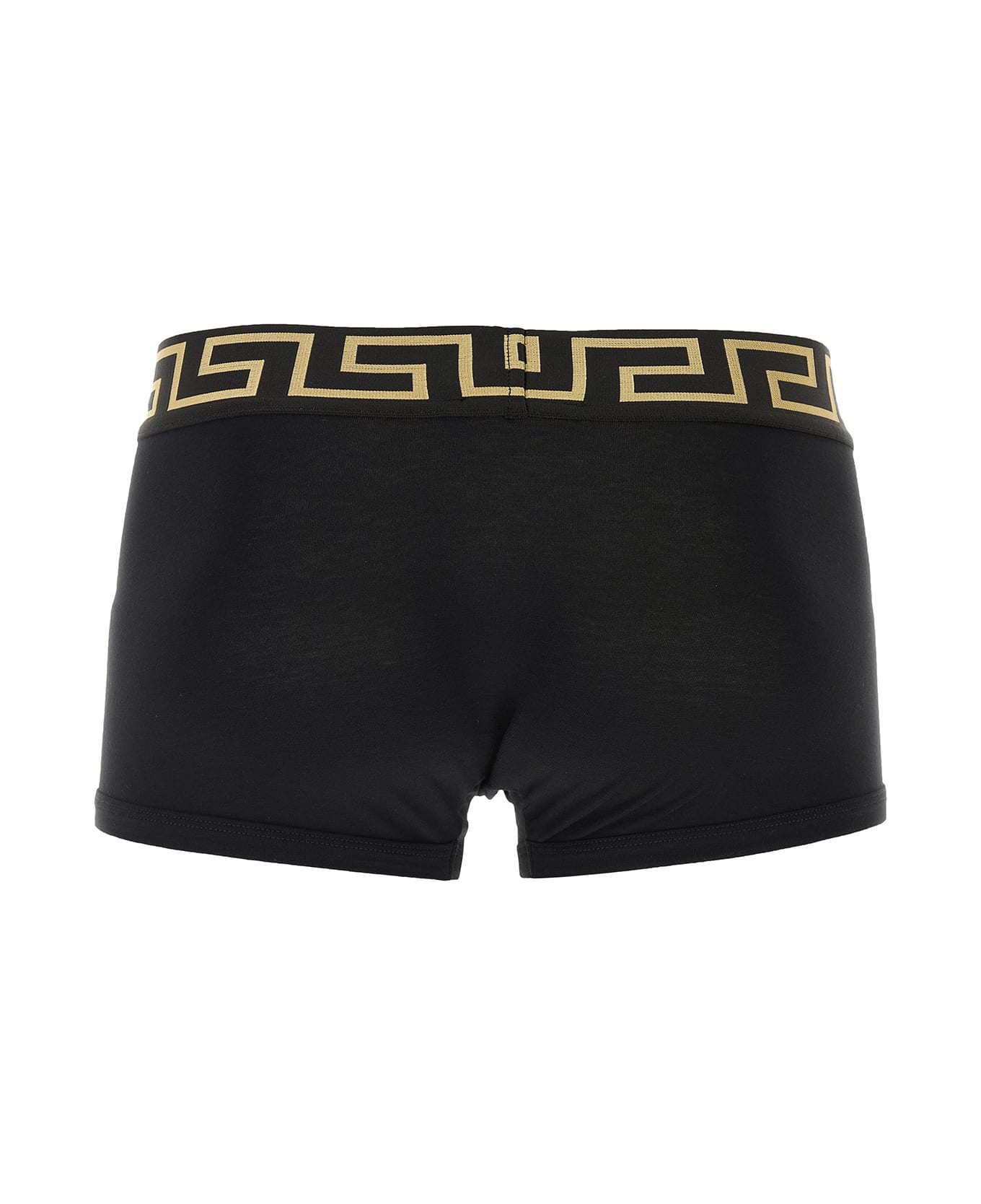 Versace Underpants Low Rise Trunk Stretch Bio Cotton Jers - BLACKGOLDGREEKKEY