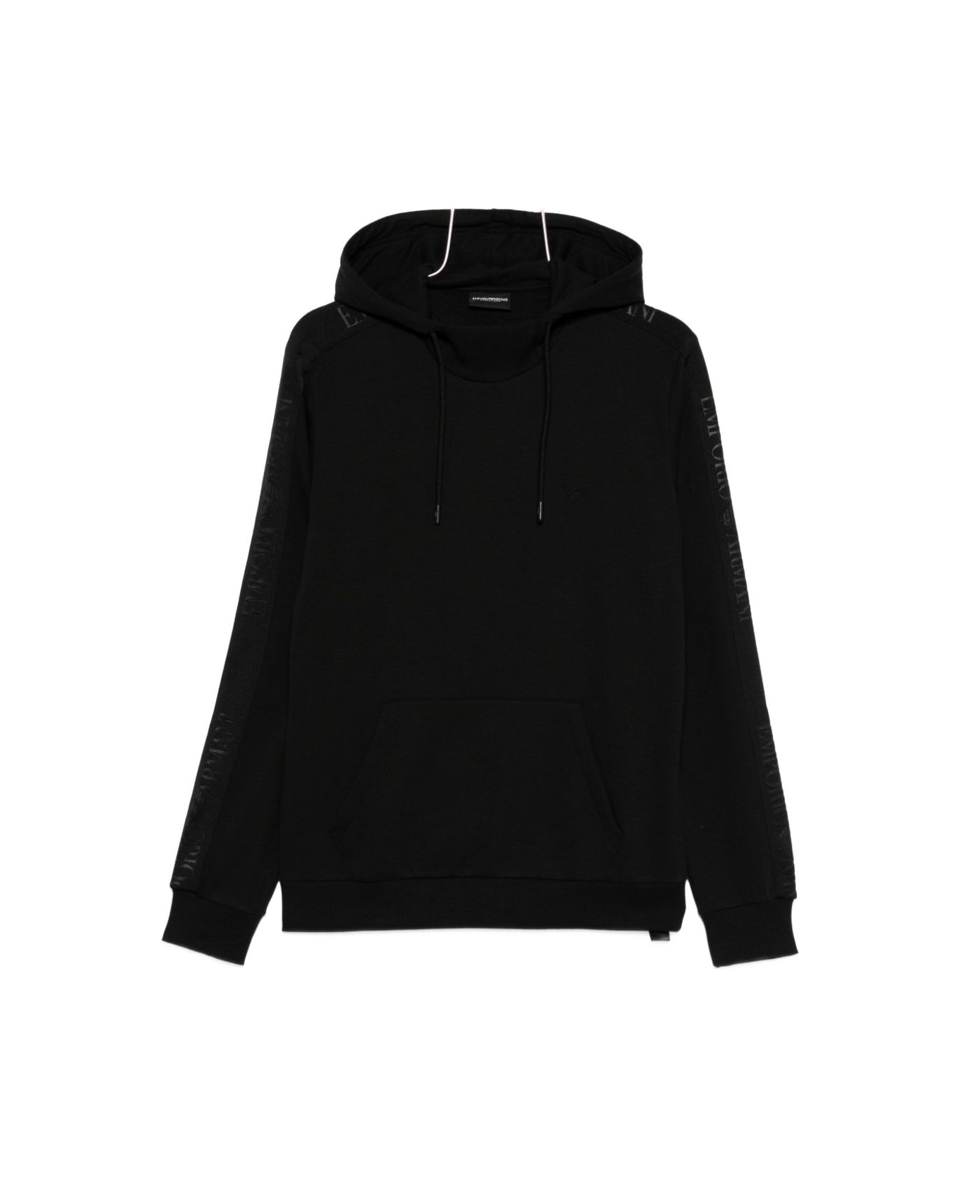 Emporio Armani Cotton Blend Loungewear Hoodie - Black